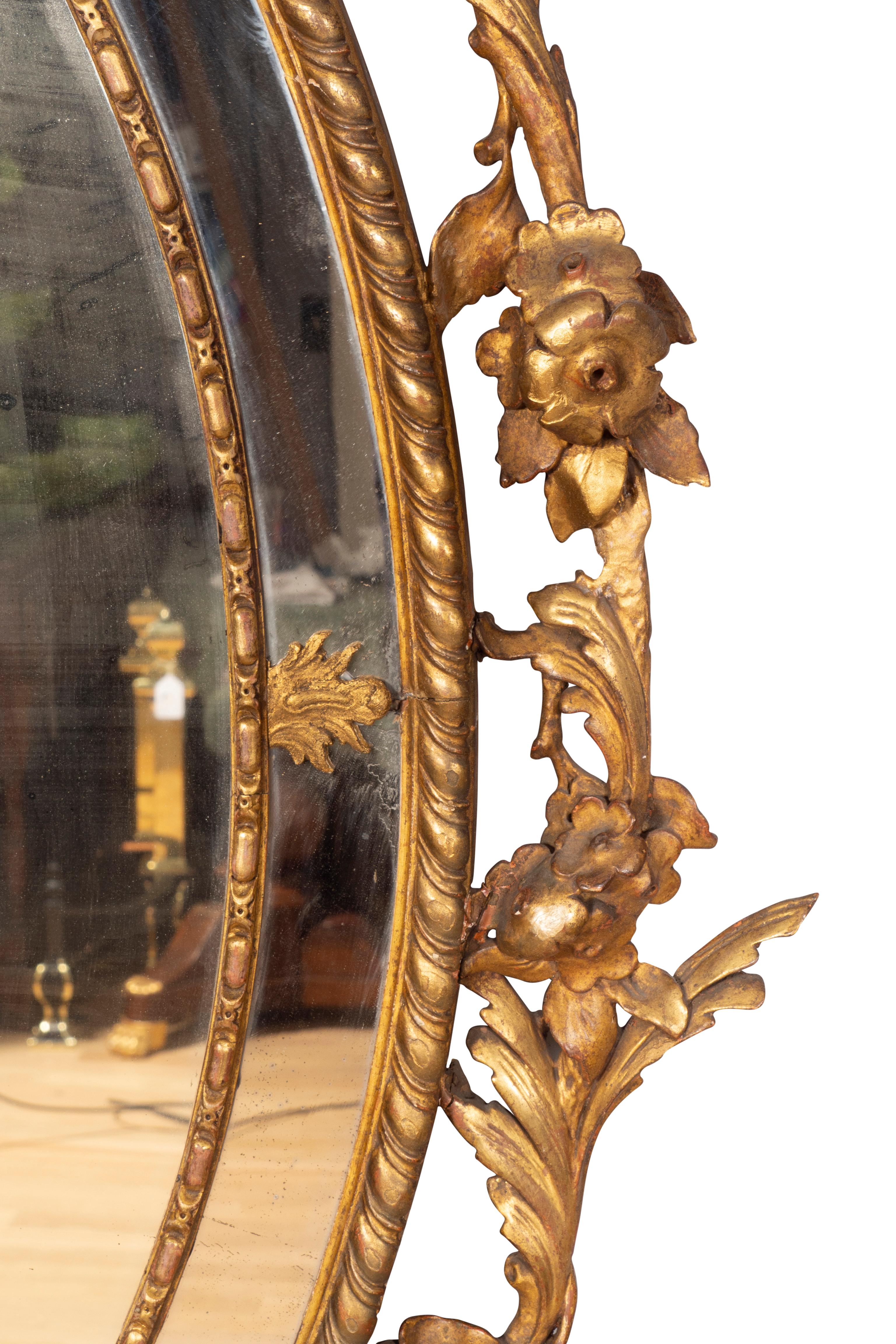 Pair of George III Style Giltwood Mirrors For Sale 4