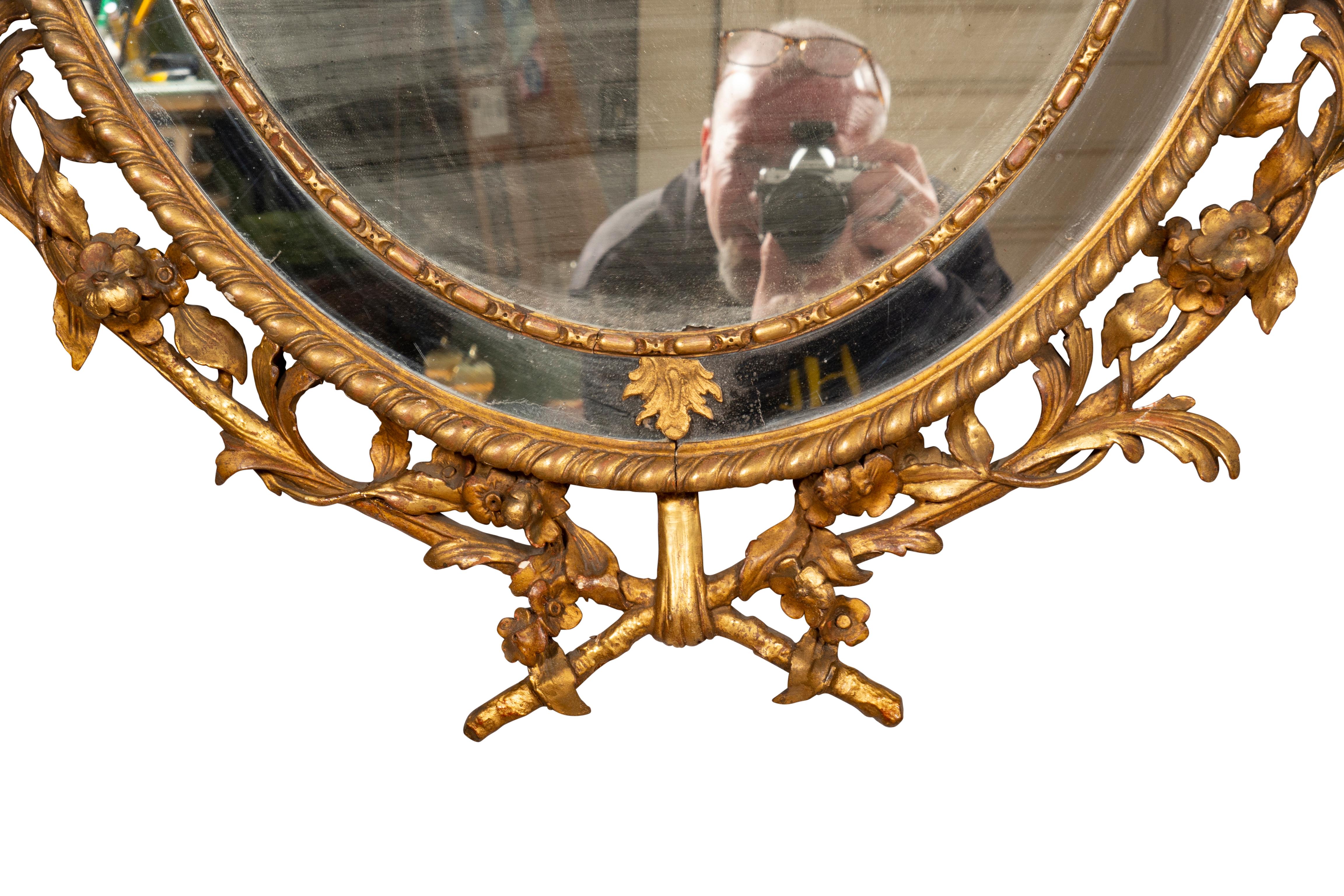 Pair of George III Style Giltwood Mirrors For Sale 5