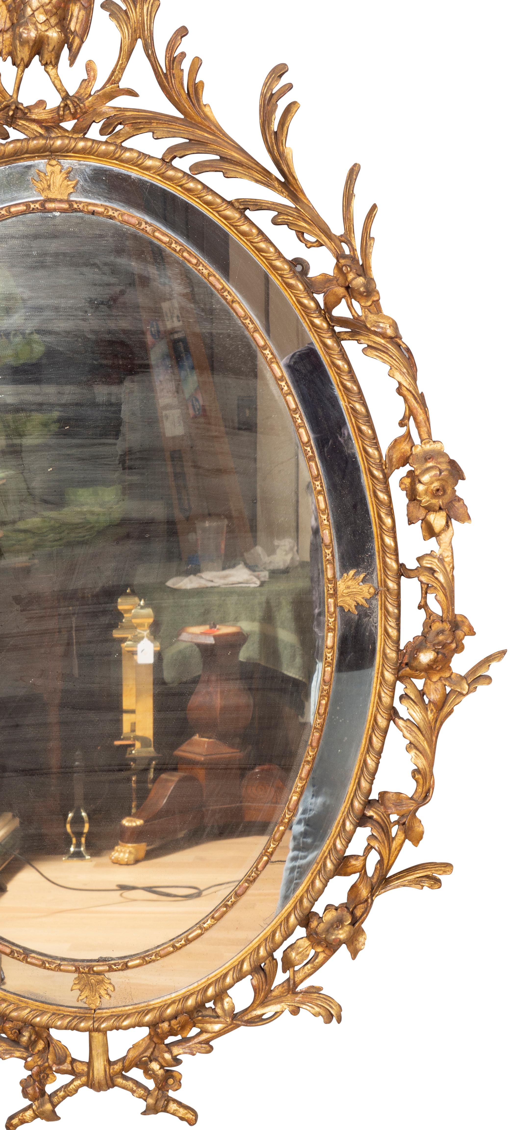 Pine Pair of George III Style Giltwood Mirrors For Sale