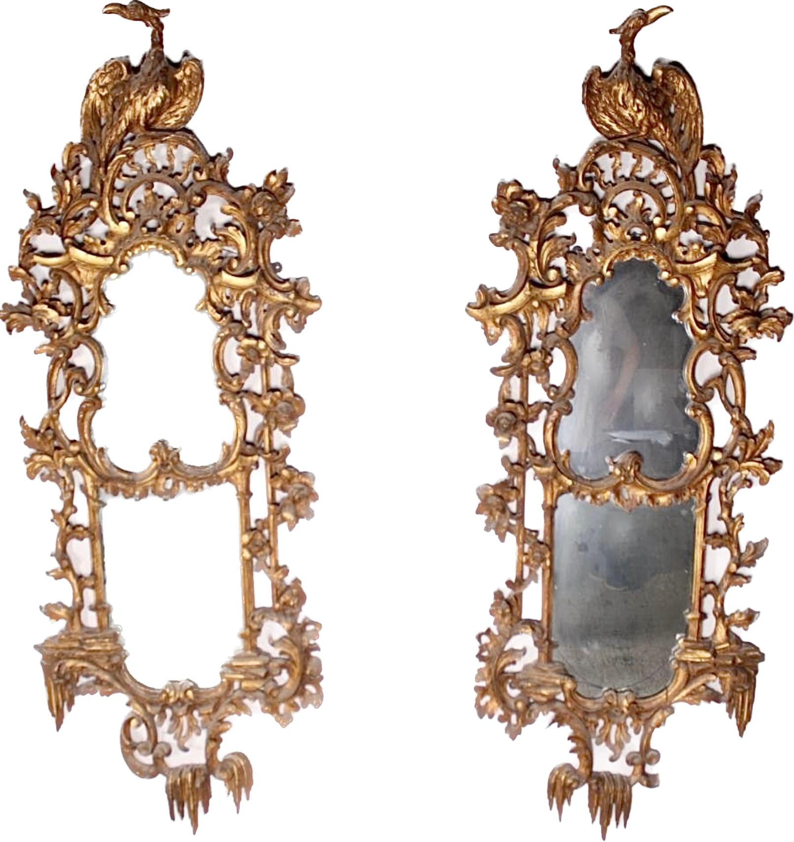 Pair of George III Style Giltwood Pier Mirrors 4