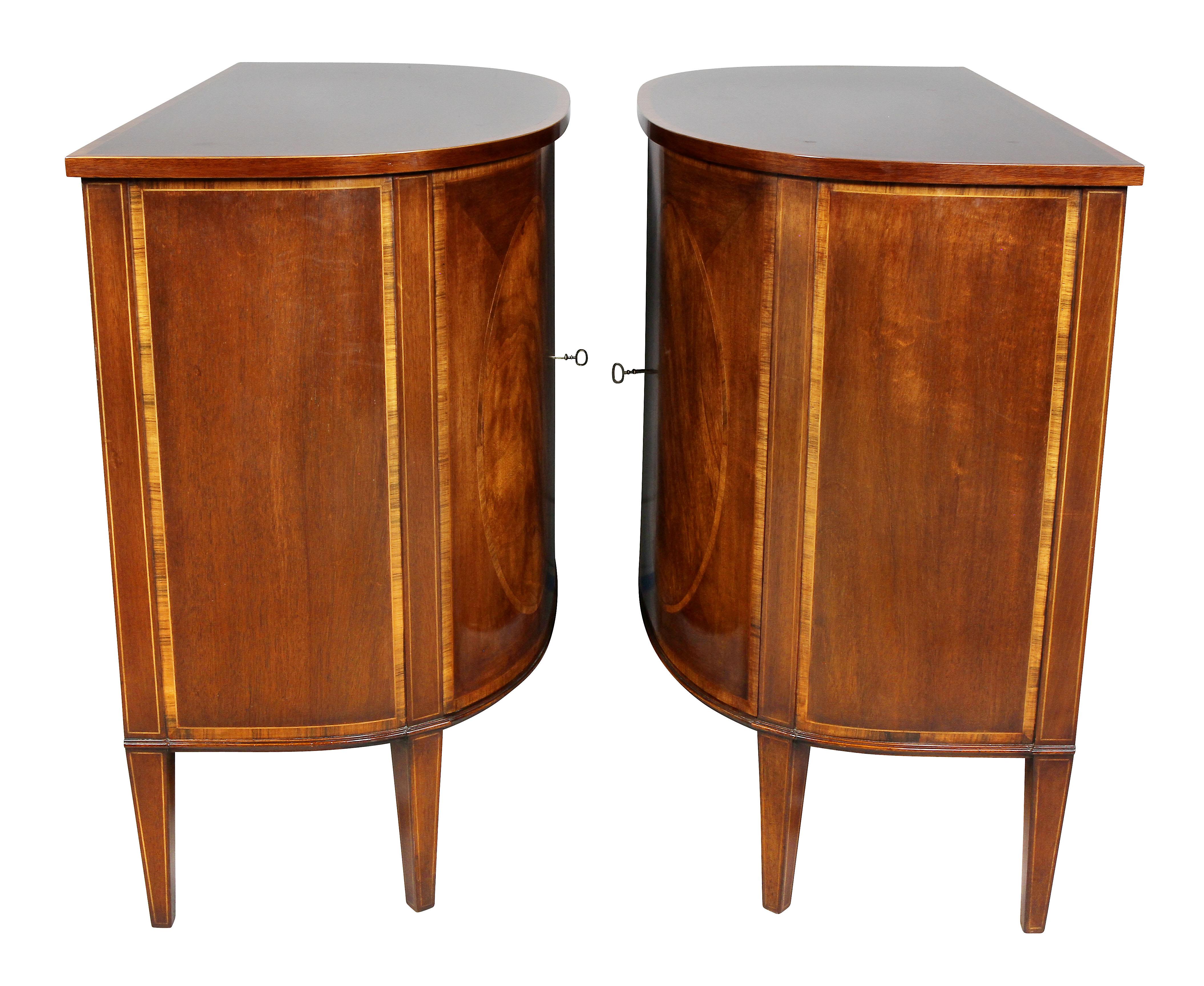 Pair of George III Style Mahogany Cabinets 3