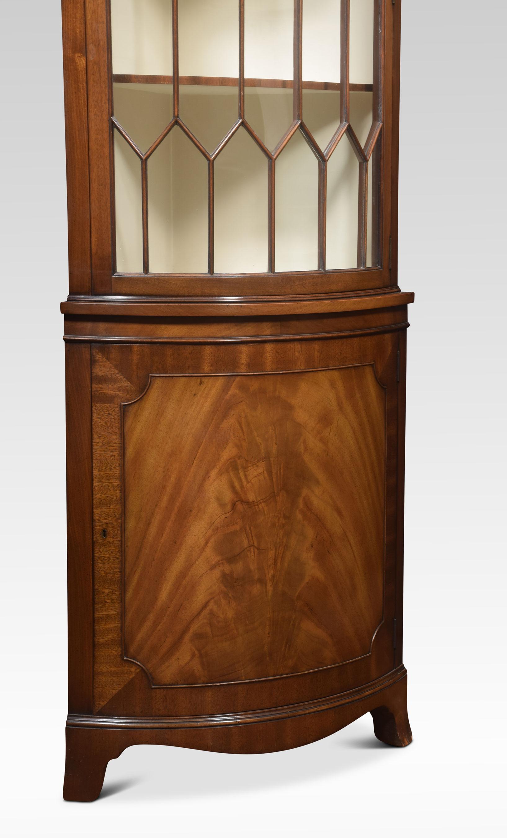 British Pair of George III Style Mahogany Corner Cabinets