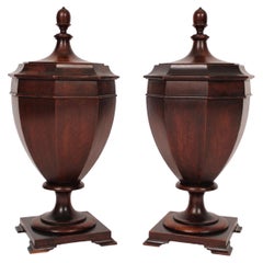Pair of George III Style Mahogany Knife Boxes