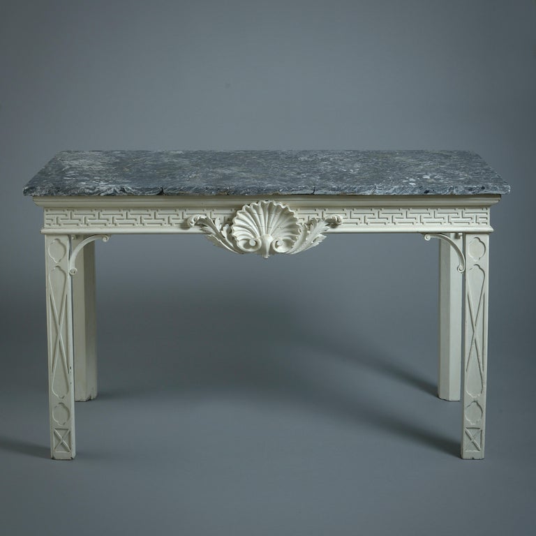 Pair of George III White-Painted Side Tables For Sale at 1stDibs