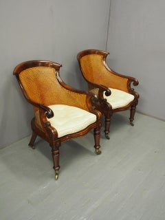 Pair of George IV Bergere Armchairs