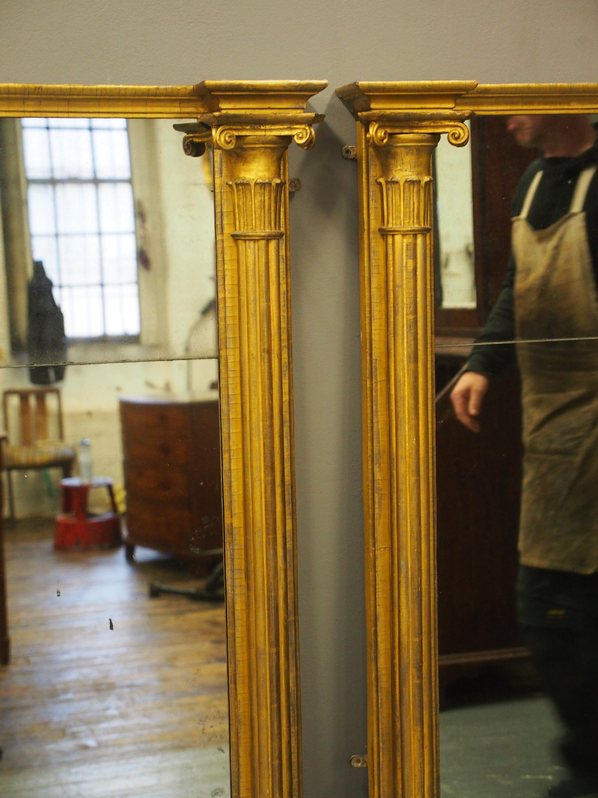 Pair of George IV Carved and Gilded Pier Mirrors 2