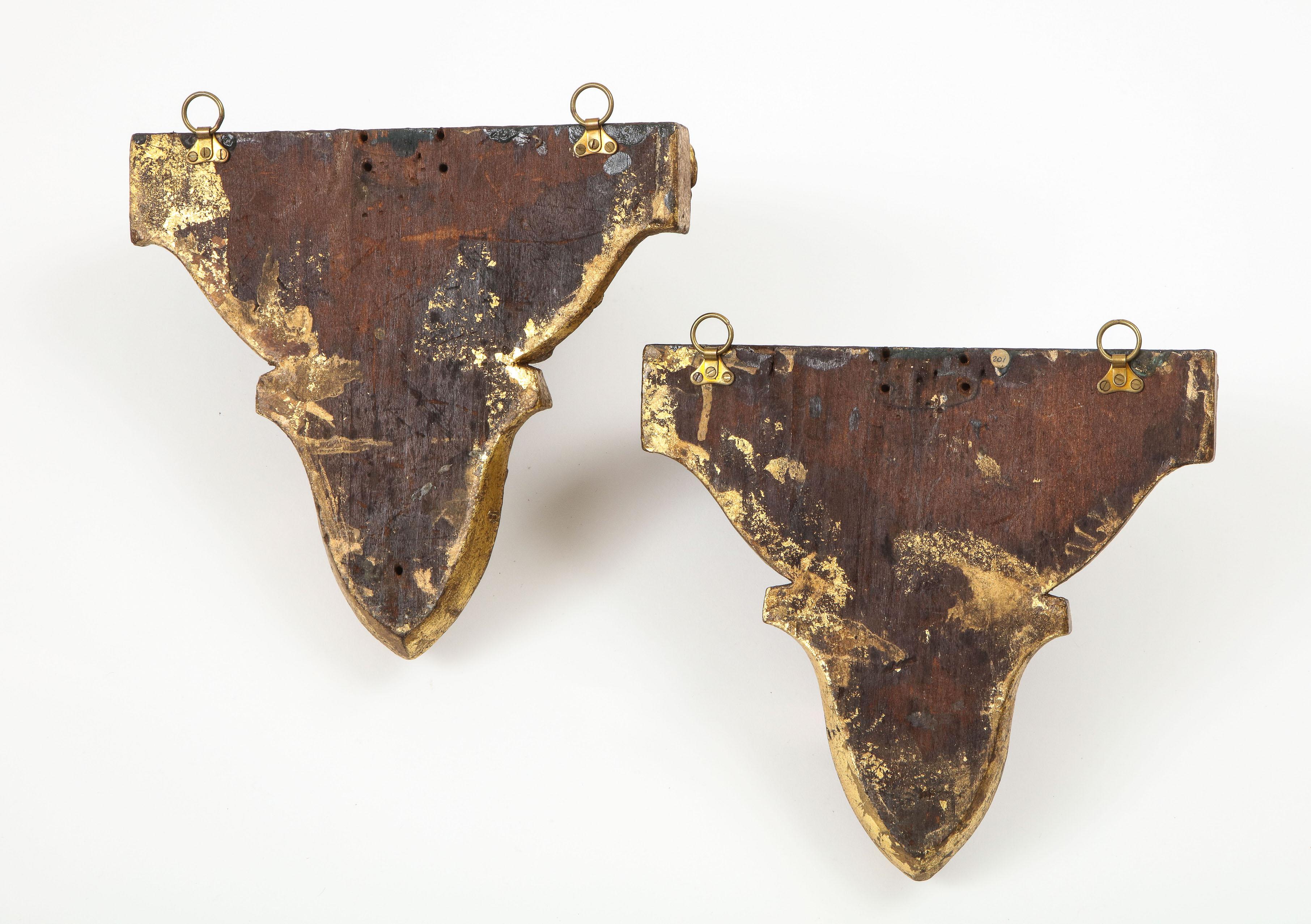 Pair of George IV Gilt Mahogany Wall Brackets For Sale 1