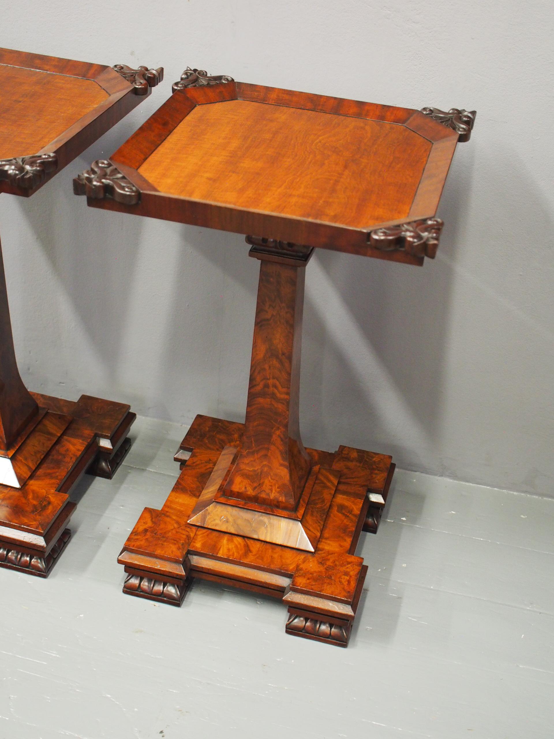 19th Century Pair of George IV Mahogany Occasional Tables