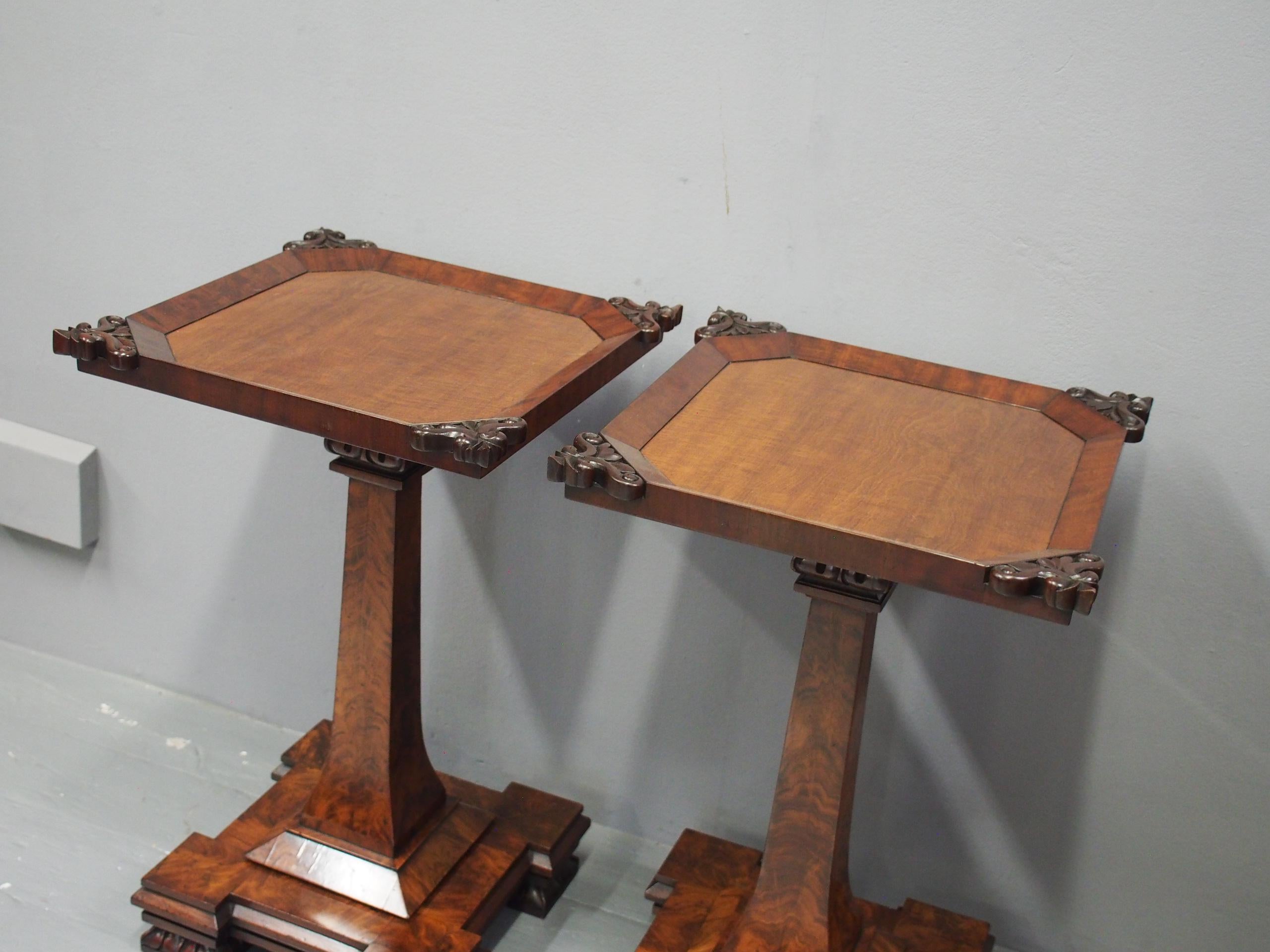 Pair of George IV Mahogany Occasional Tables 2