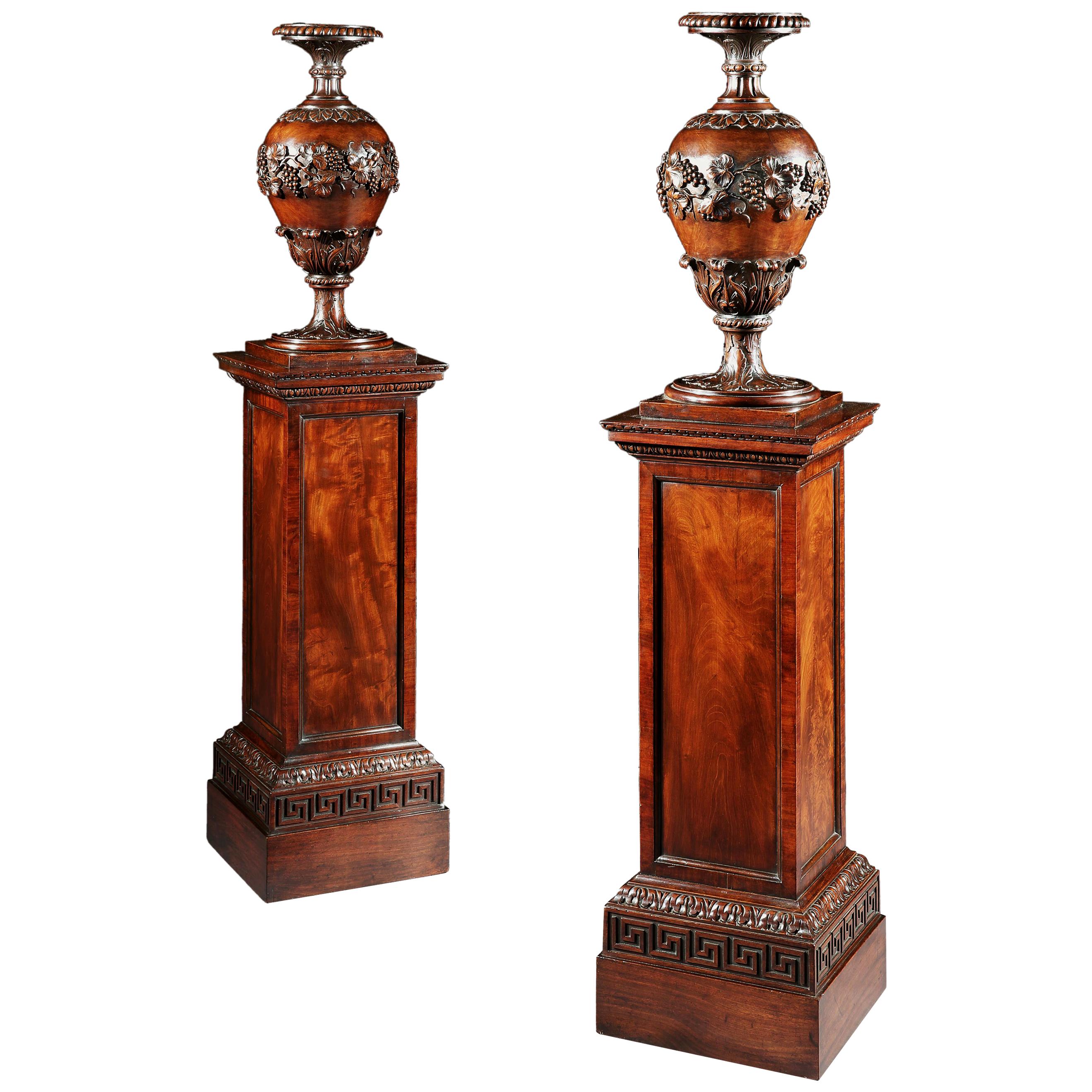 Pair of George IV Mahogany Torcheres For Sale