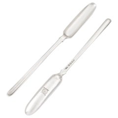 Pair of George IV Marrow Scoops Made in London by William Chawner, 1829