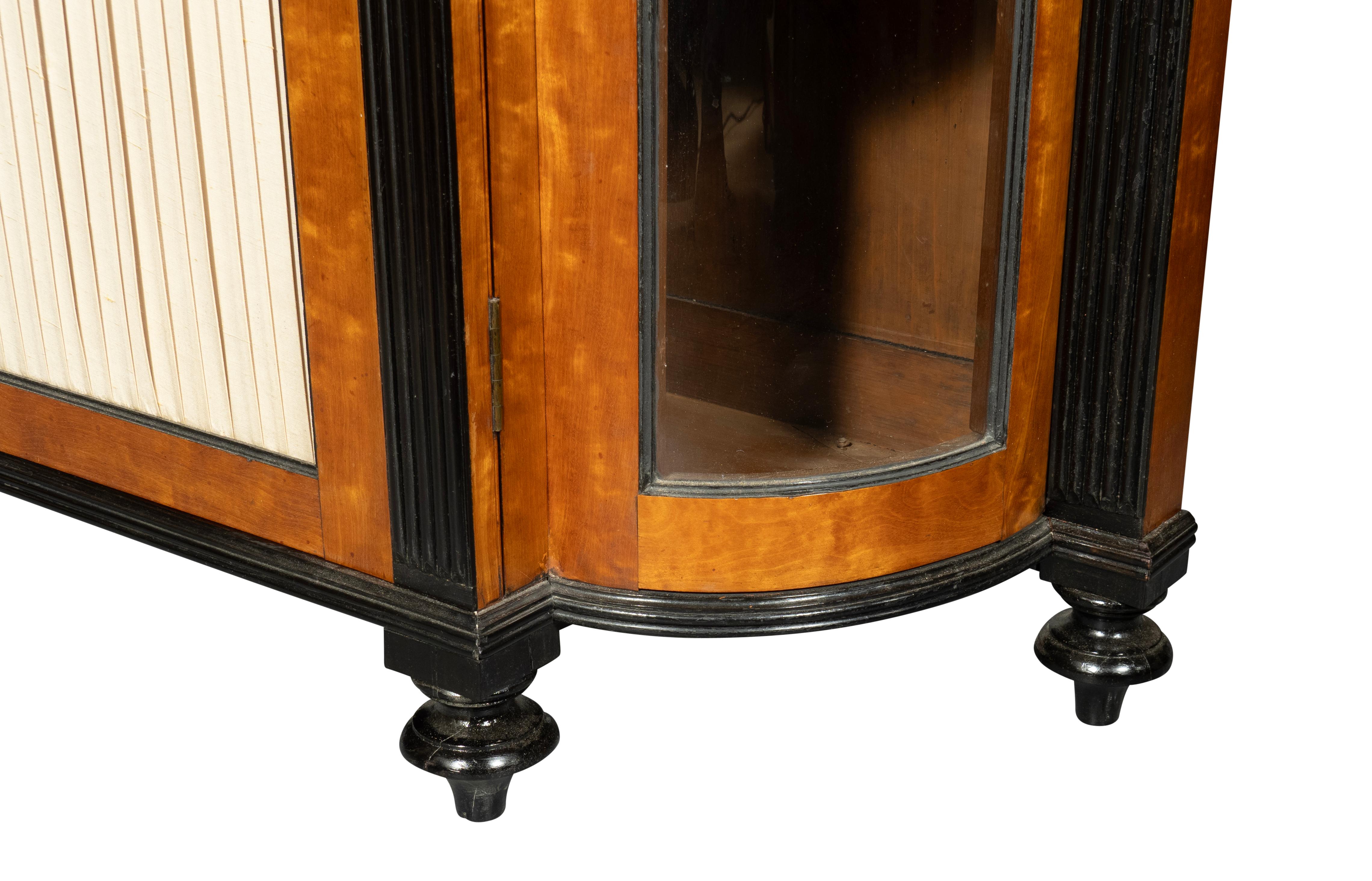 Pair Of George IV Satinwood And Ebonized Cabinets For Sale 9