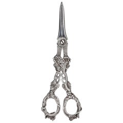 Antique Pair of George IV Silver Grape Scissors