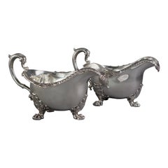 Pair of George IV Silver Sauce Boats, London 1820 by Paul Storr