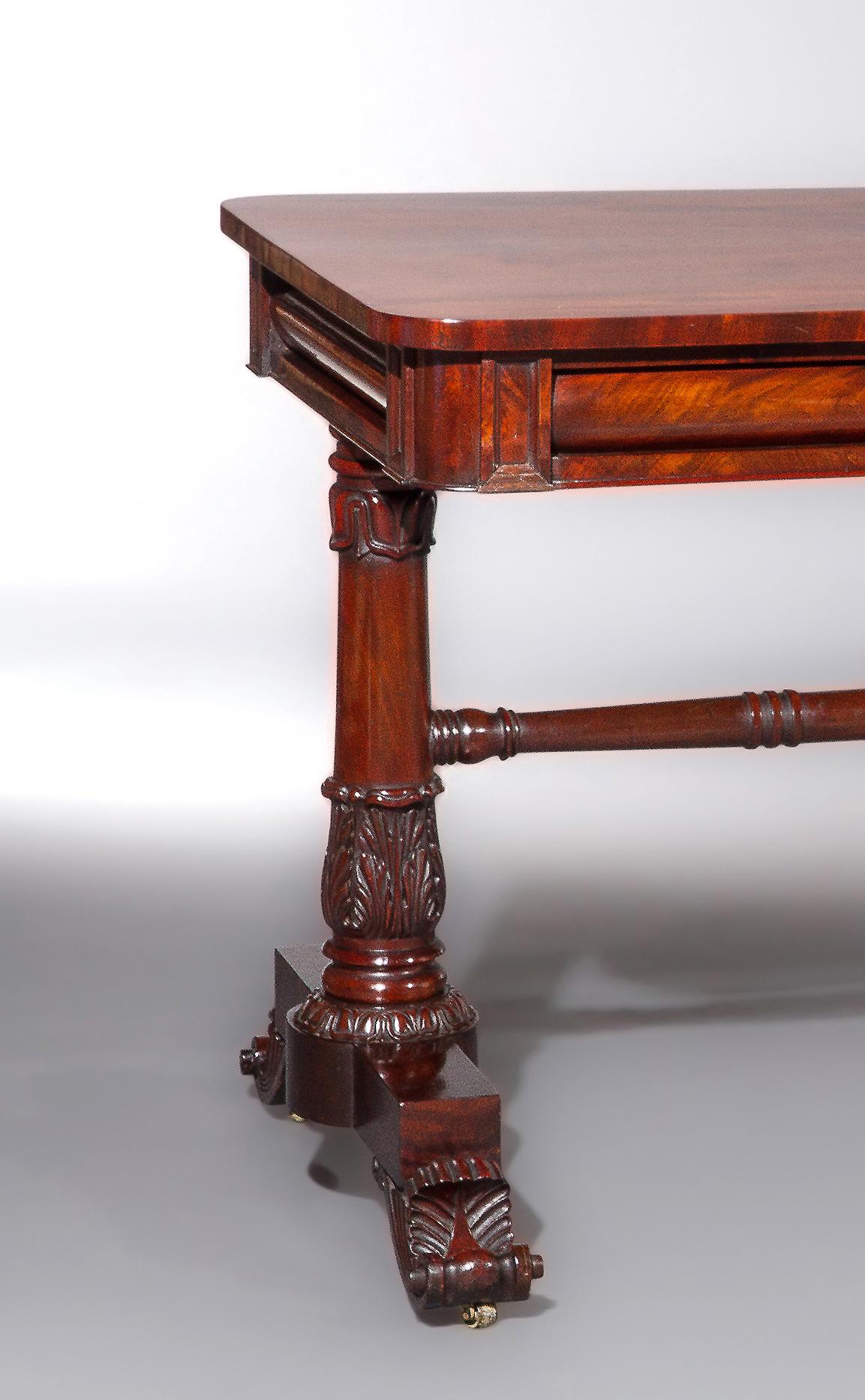 Pair of George IV/William IV Console Tables in the Style of Gillows In Good Condition For Sale In New York, NY