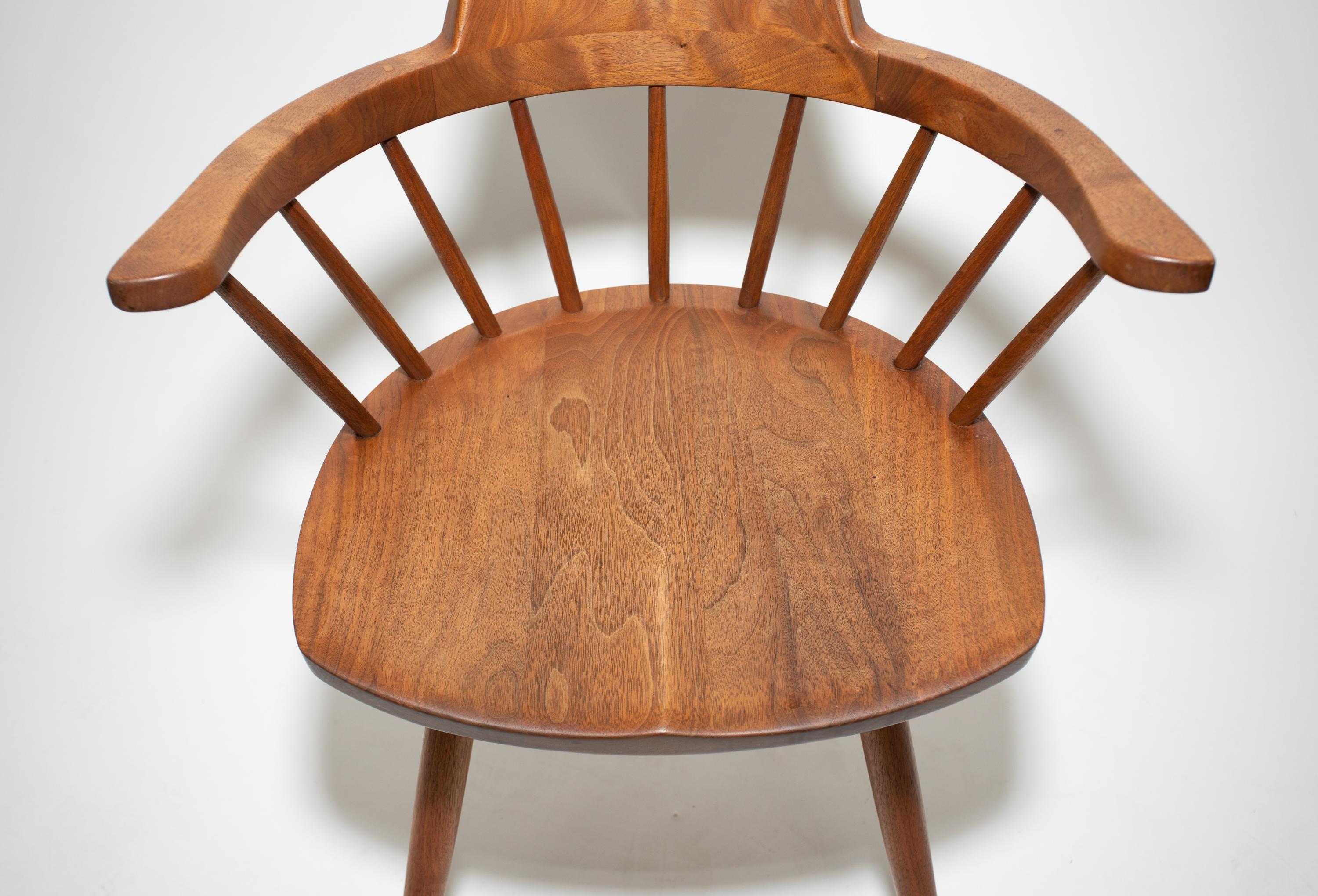 Pair of George Nakashima Captain's Chairs For Sale 4