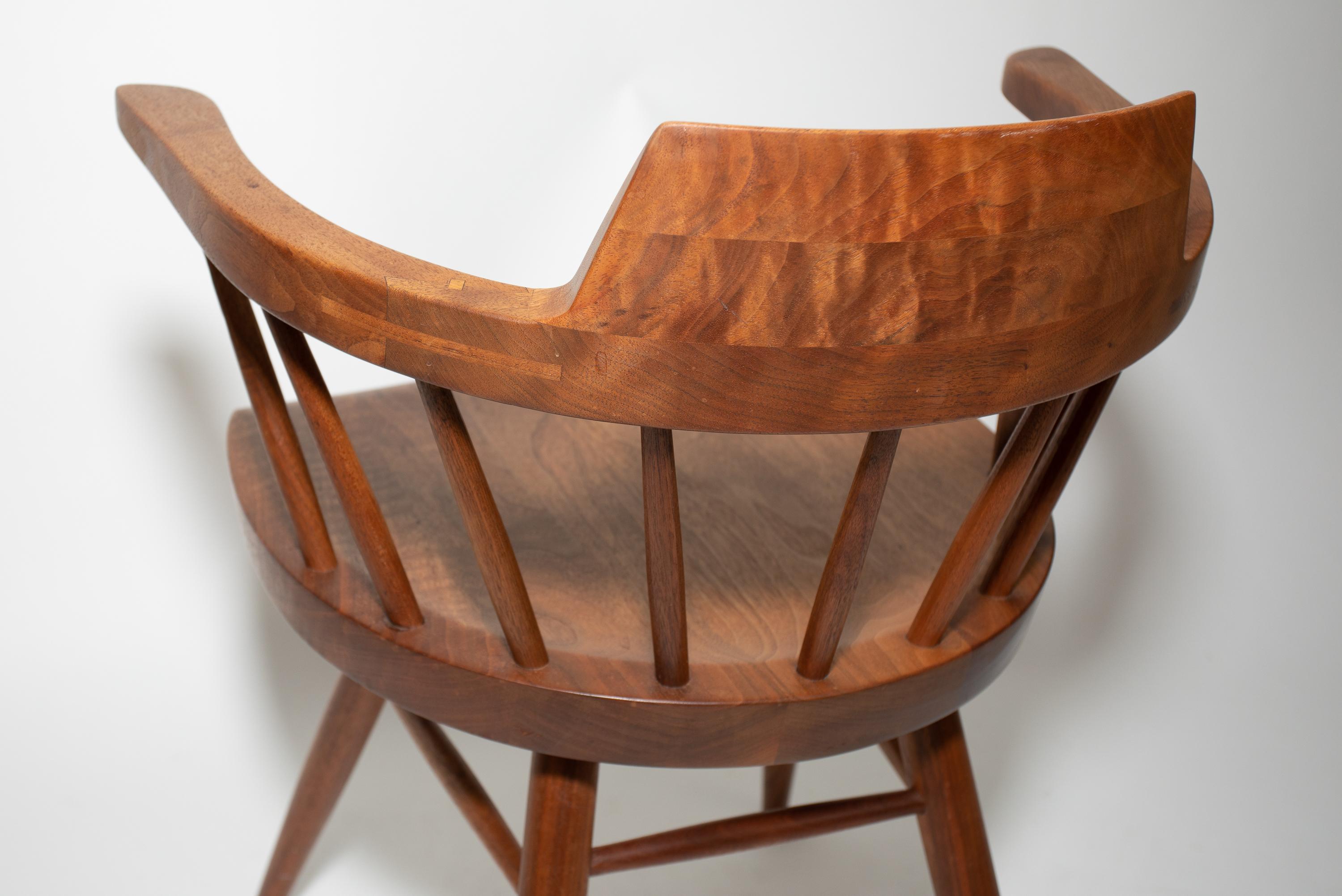 Pair of George Nakashima Captain's Chairs For Sale 2