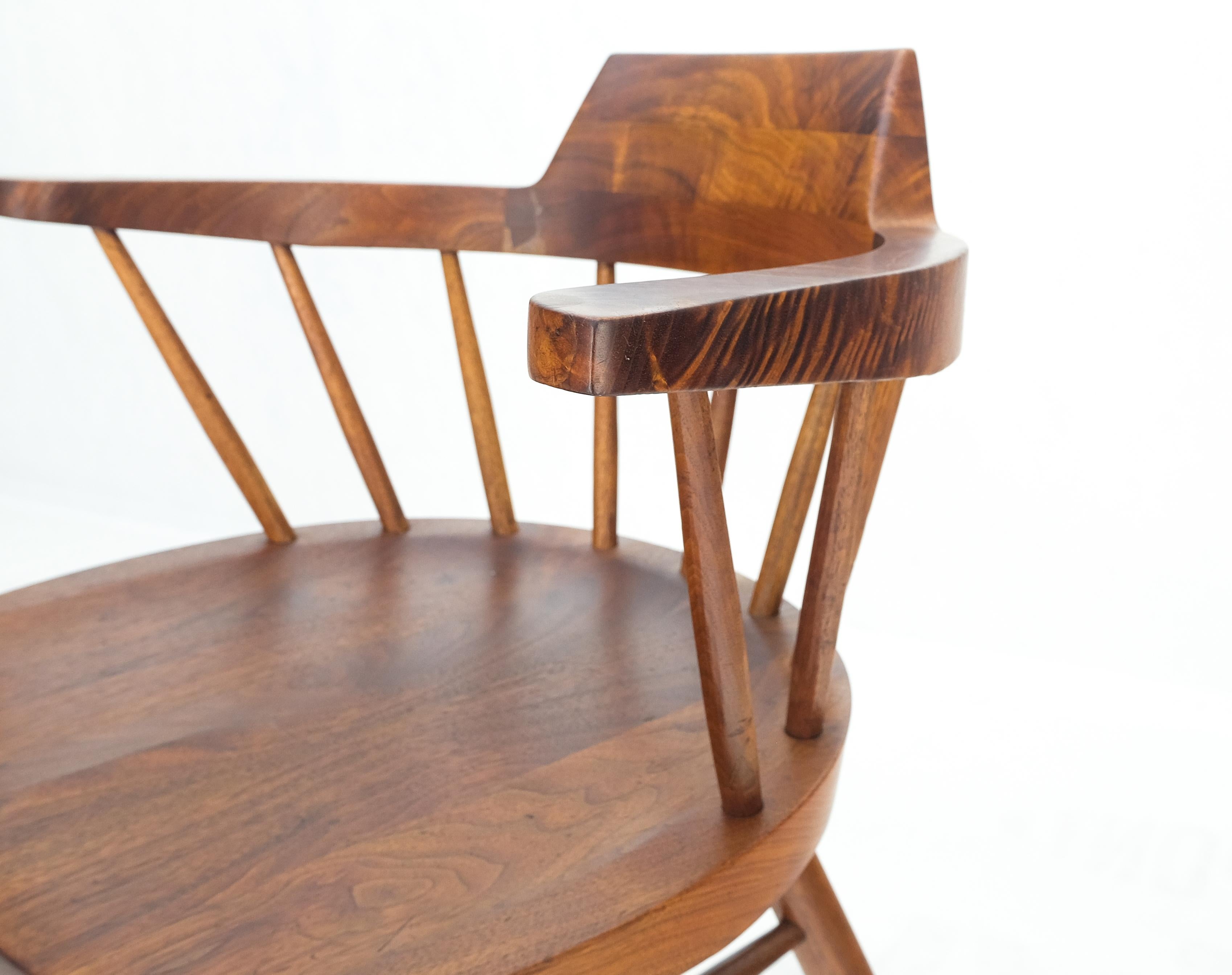 American Pair of George Nakashima Captain's Dining Chairs in Walnut For Sale