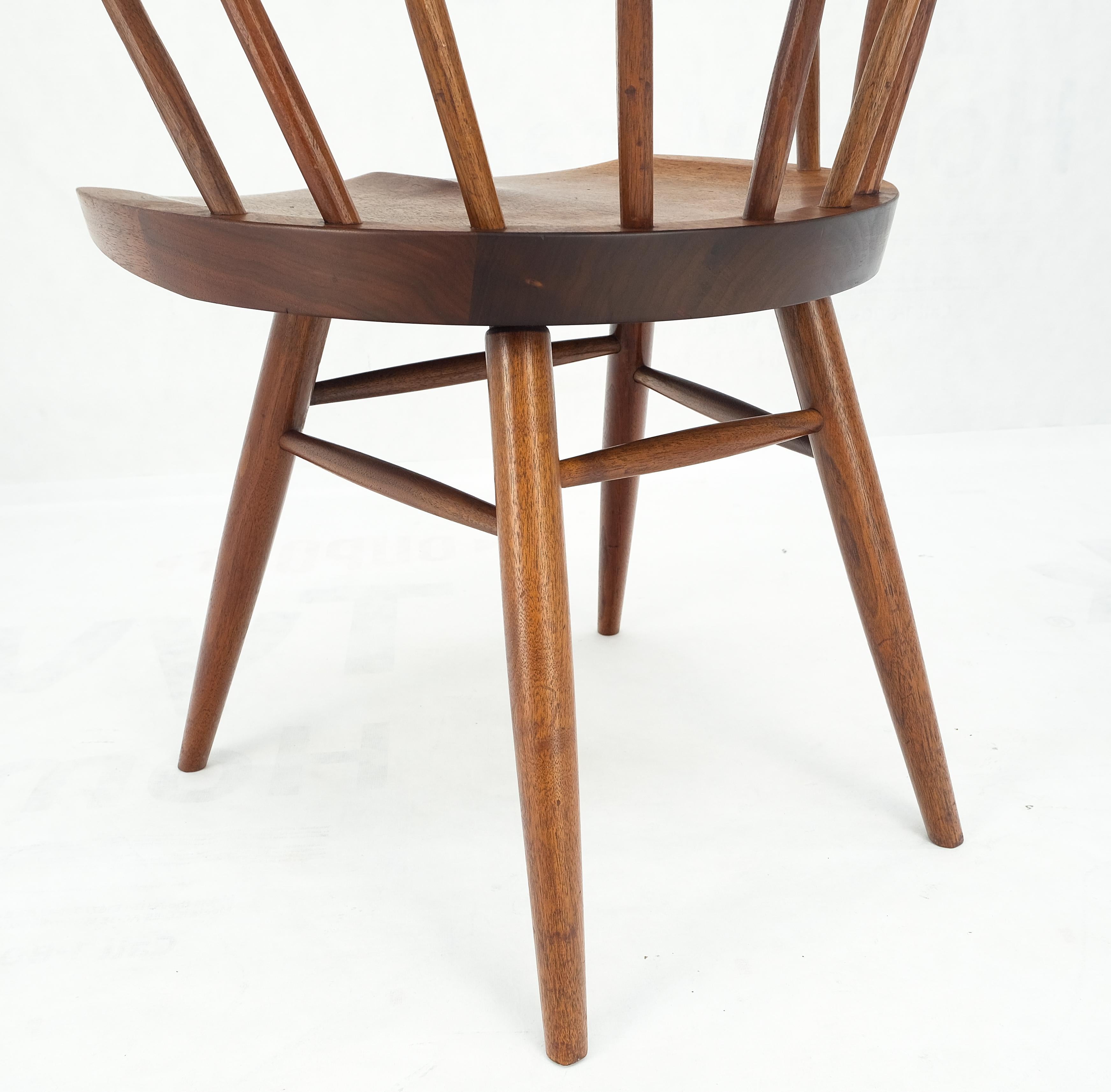 Pair of George Nakashima Captain's Dining Chairs in Walnut In Good Condition For Sale In Rockaway, NJ