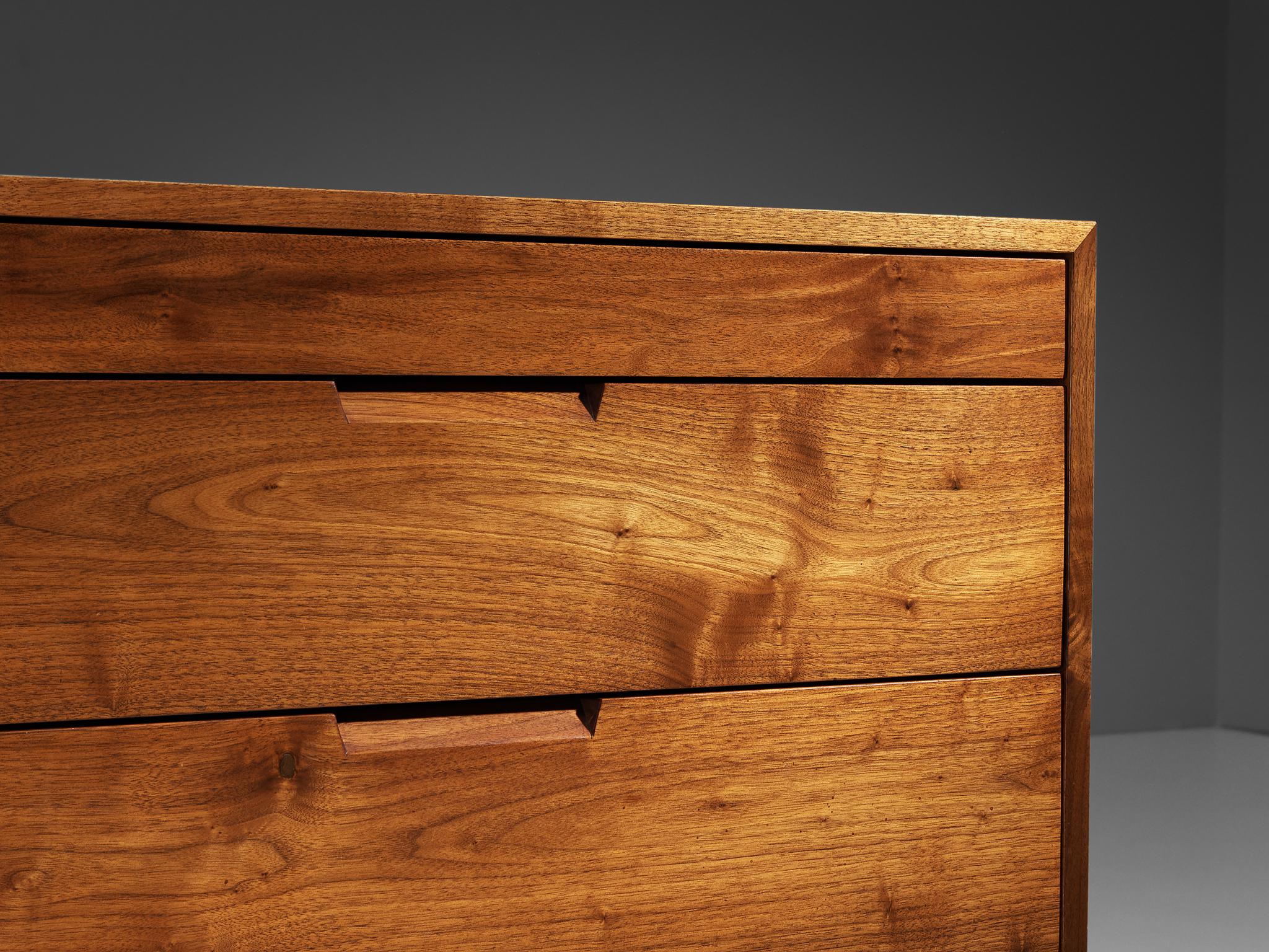 George Nakashima Pair of Chest of Drawers in American Black Walnut  1
