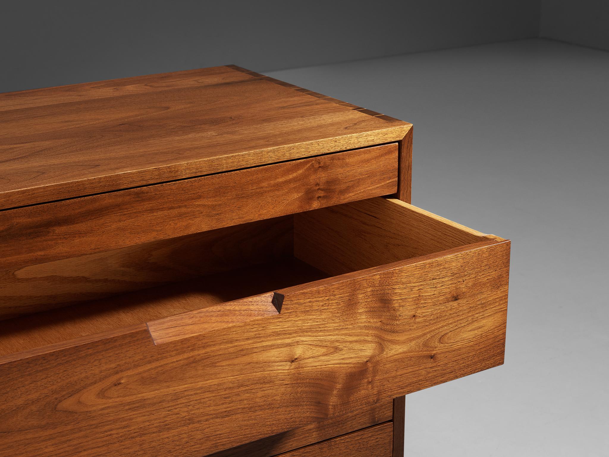 George Nakashima Pair of Chest of Drawers in American Black Walnut  4
