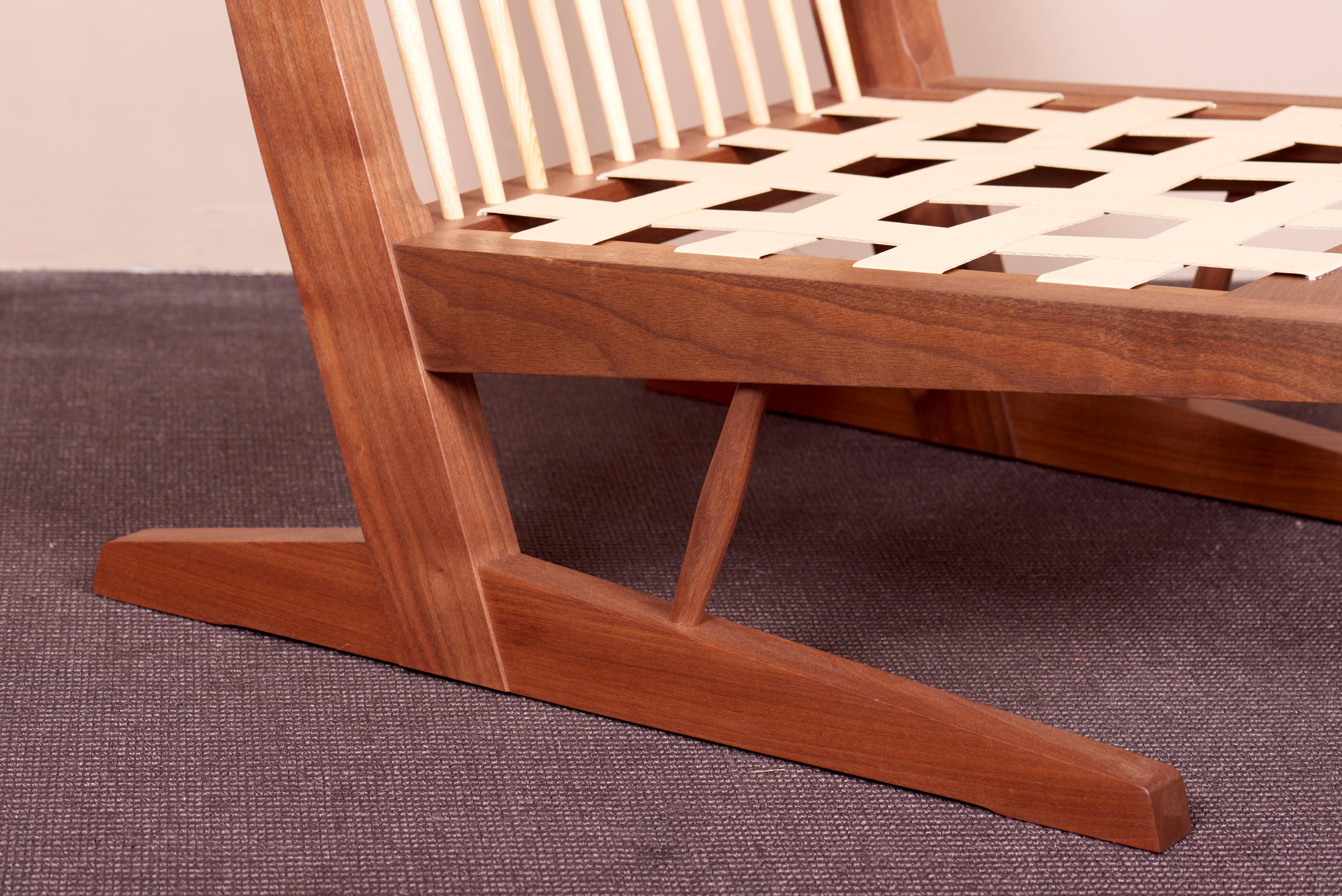 Paire de chaises longues conoids de Mira Nakashima d'après un design de George Nakashima en vente 11