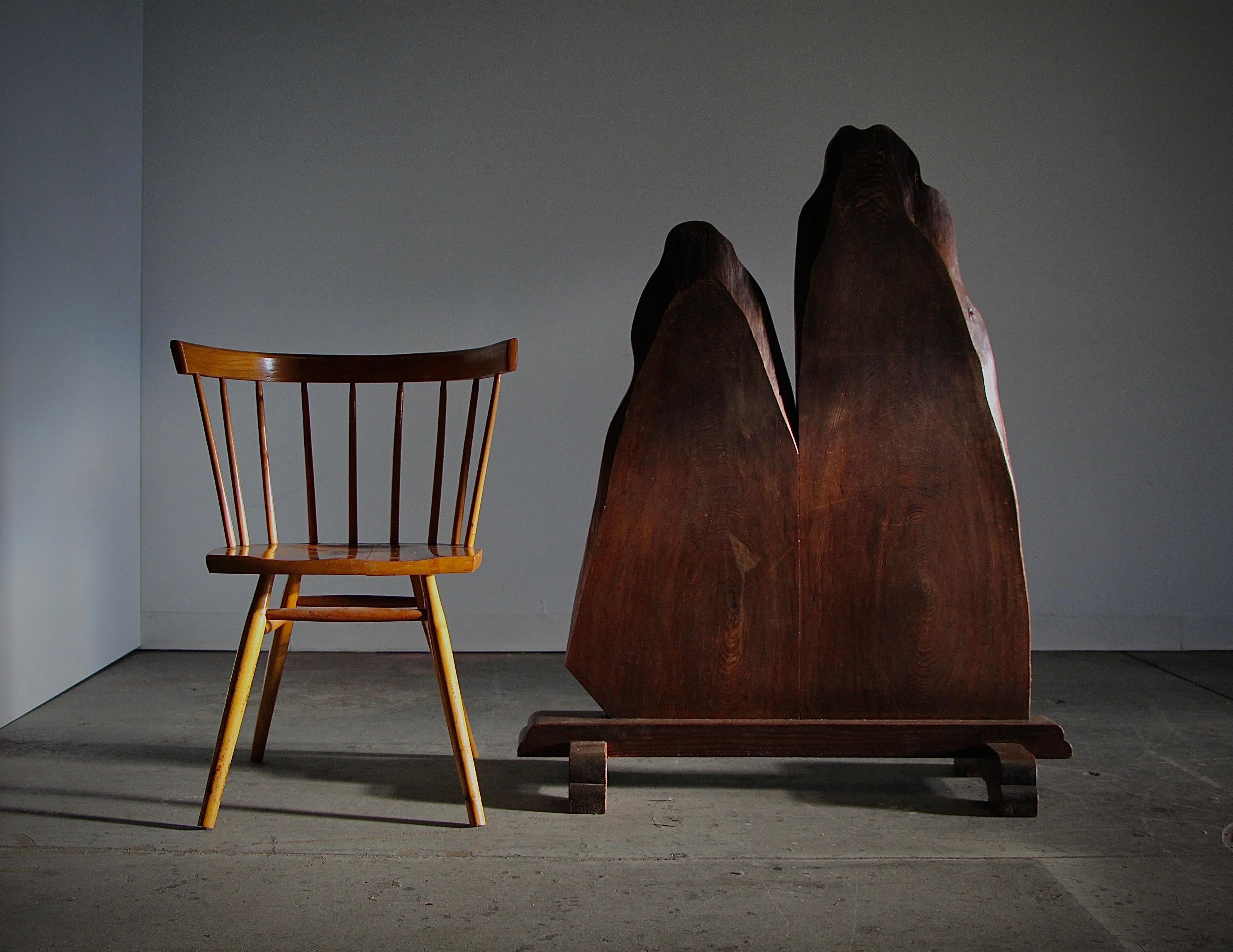 Pair of George Nakashima Hickory Straight Chairs for Knoll, 1940s 8