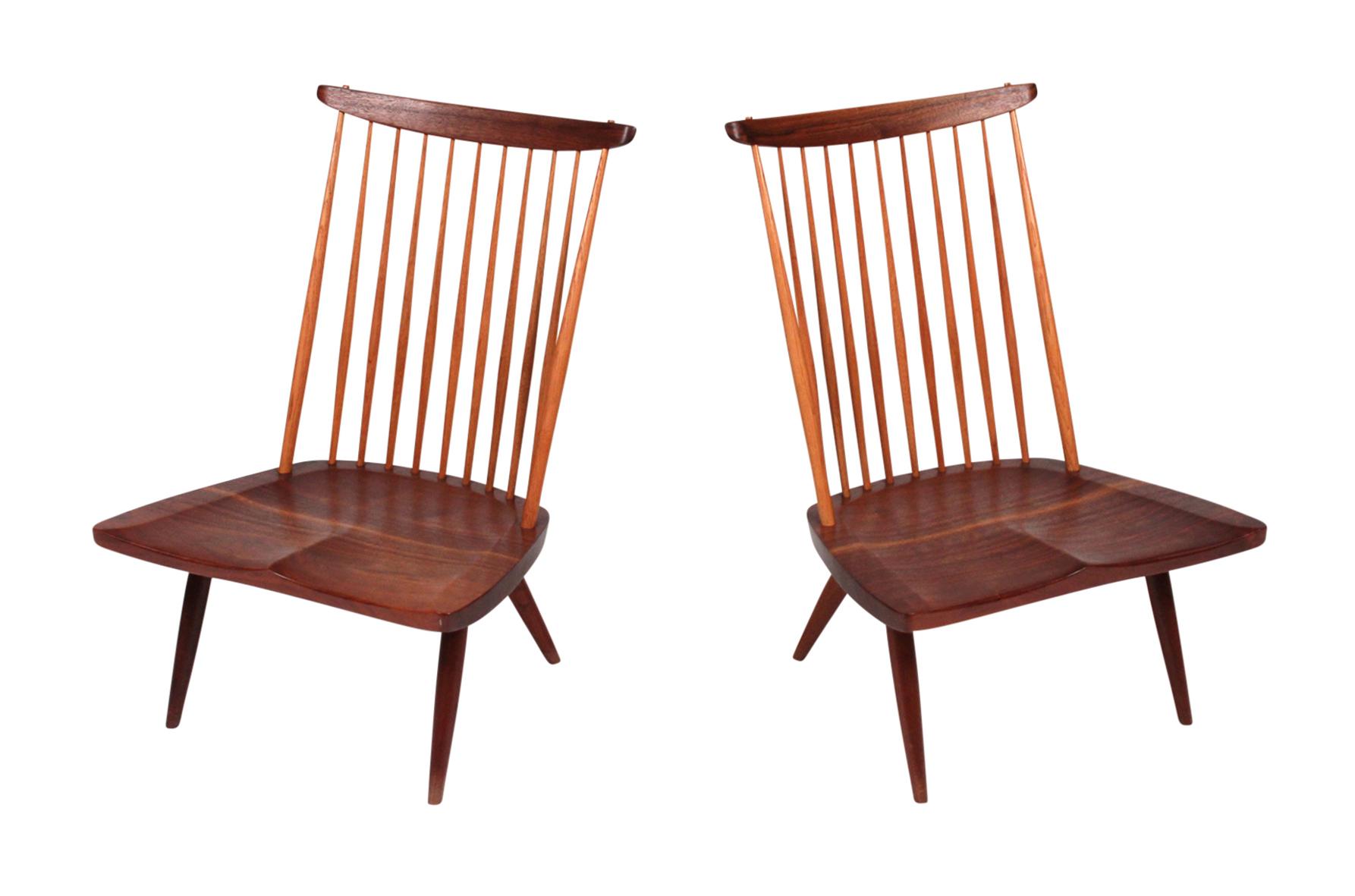 Pair of George Nakashima Lounge Chairs, 1978 In Good Condition In Pawtucket, RI