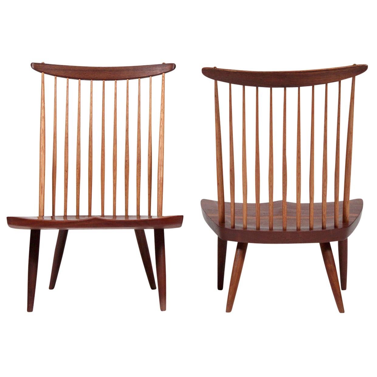 Pair of George Nakashima Lounge Chairs, 1978