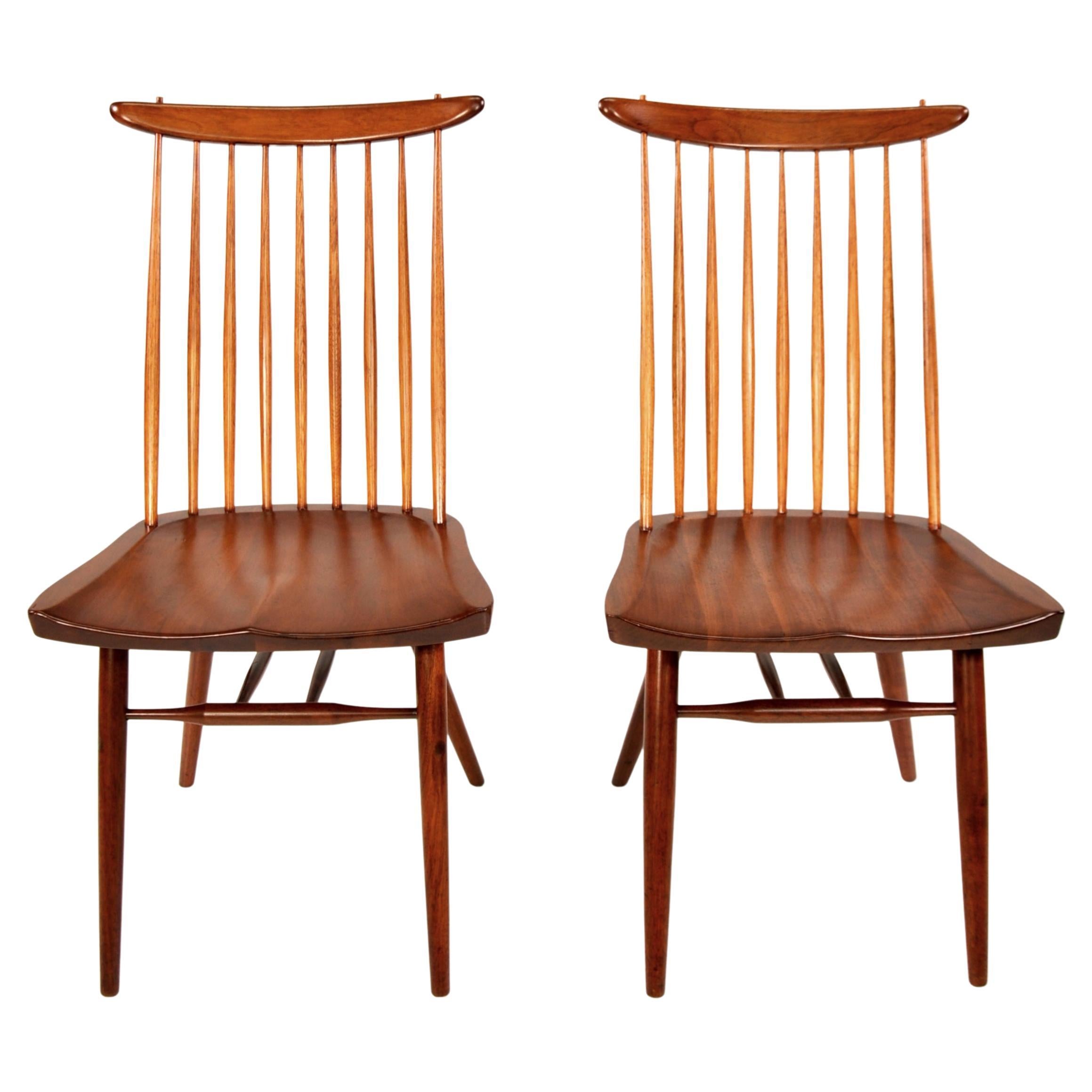 Pair of George Nakashima New Chairs For Sale 1