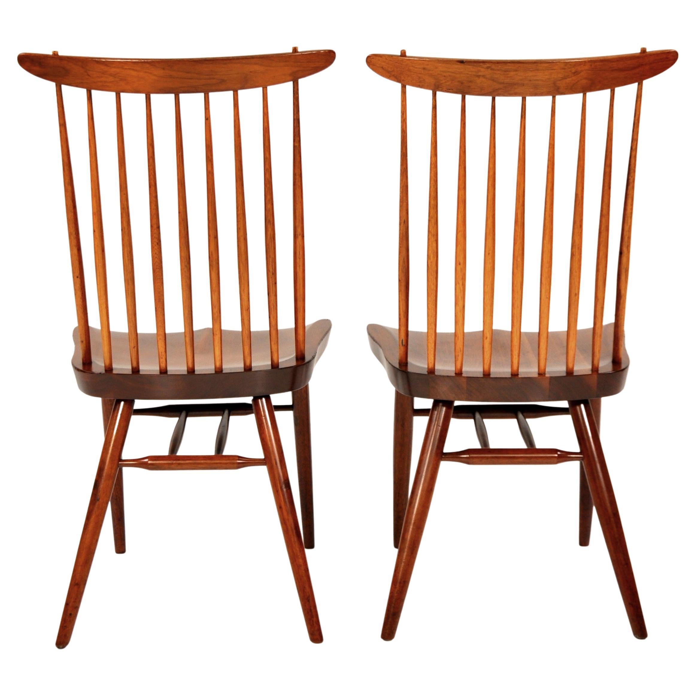 Pair of George Nakashima New Chairs For Sale 2