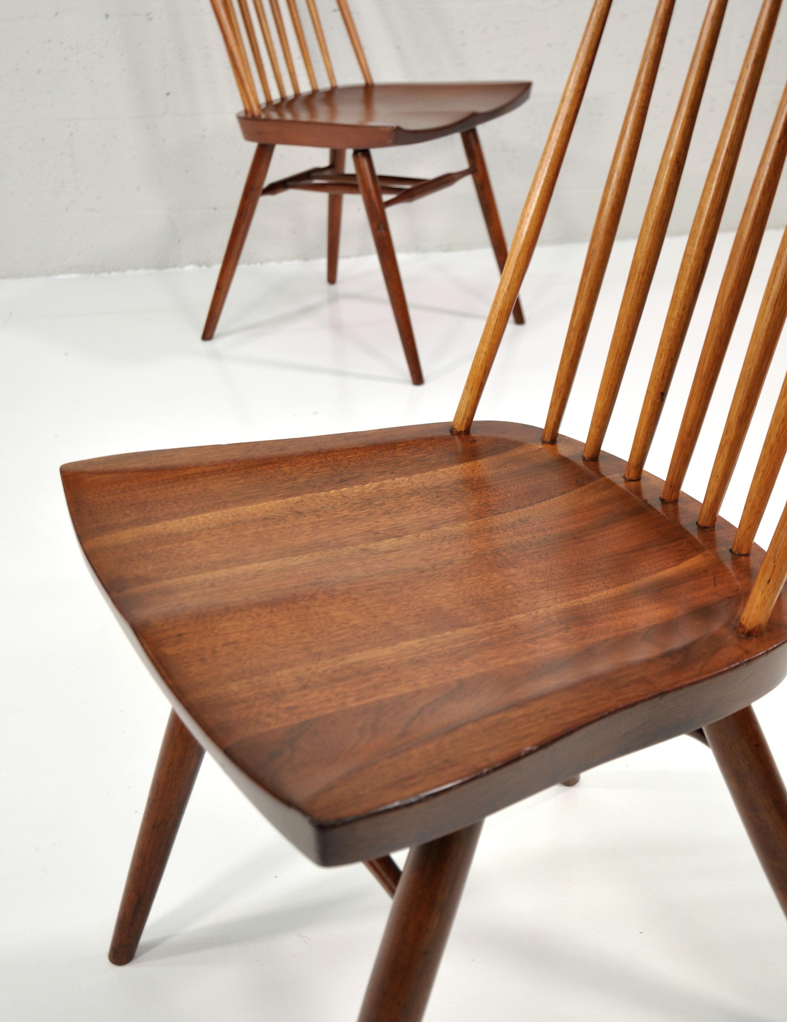 Pair of George Nakashima New Chairs For Sale 7