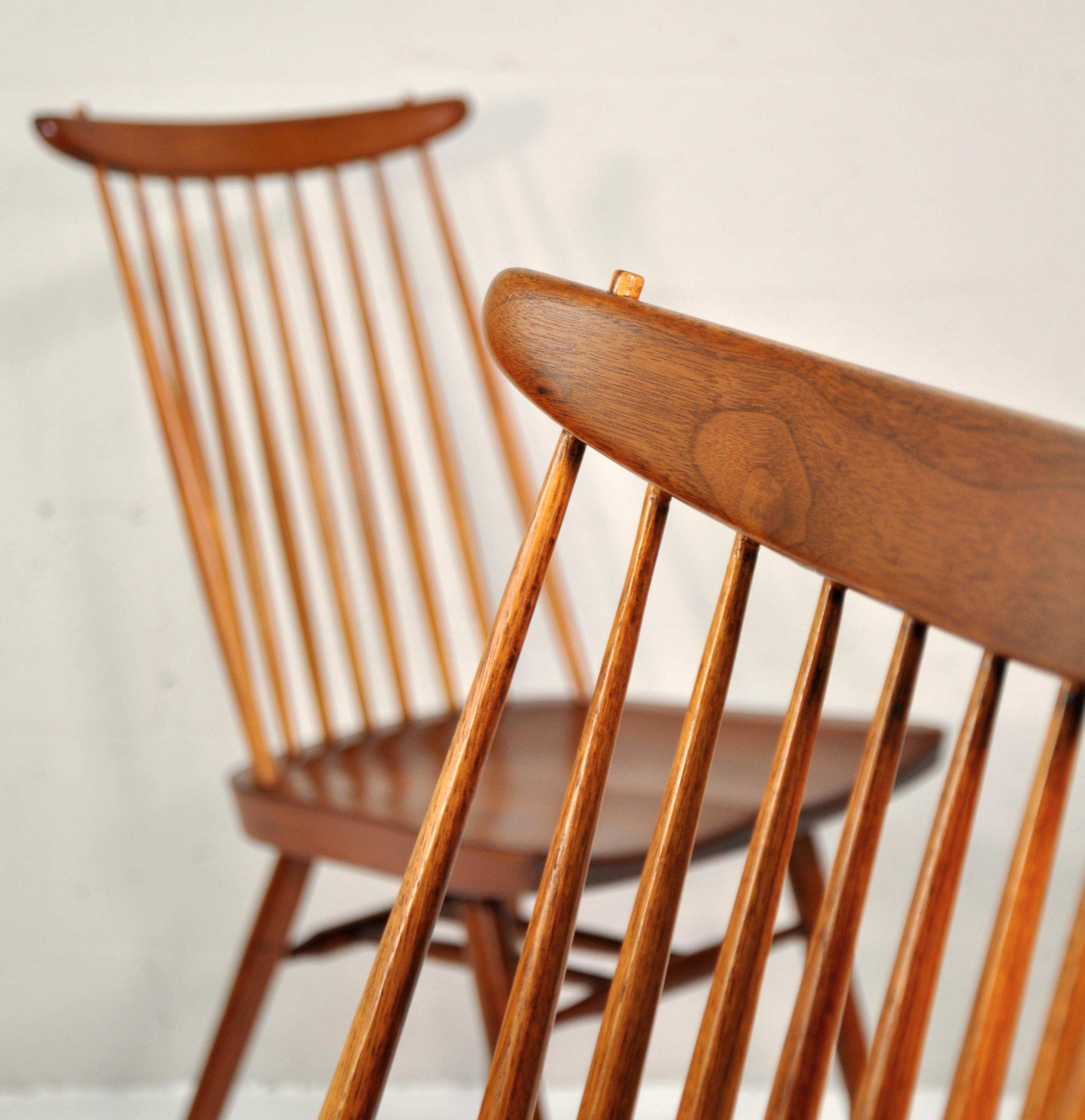Pair of George Nakashima New Chairs For Sale 8