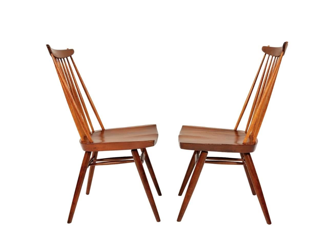 Pair of George Nakashima New Chairs In Good Condition In Miami, FL