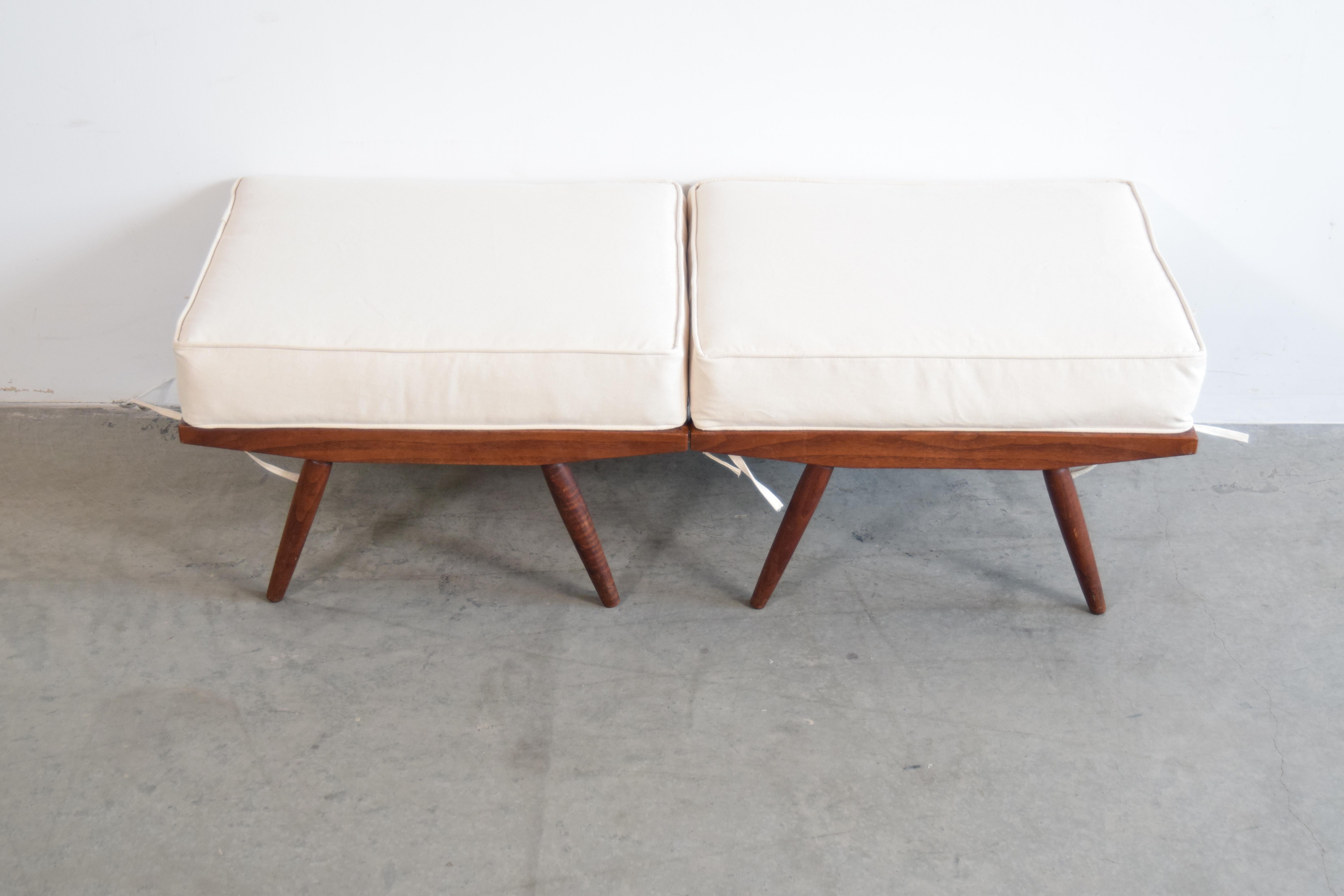 Pair of George Nakashima Ottomans In Good Condition In Providence, RI
