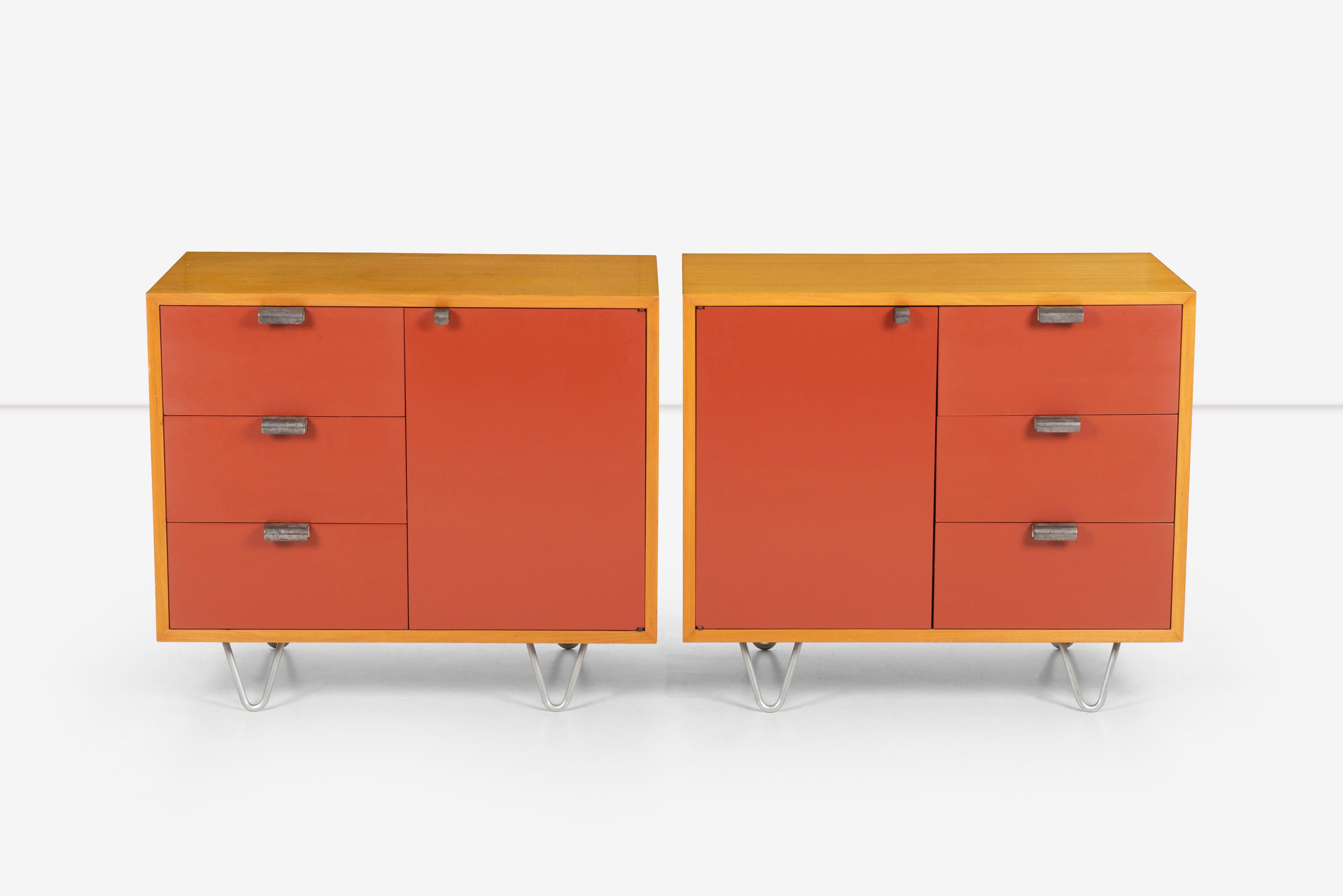 Mid-Century Modern Pair of George Nelson Asymmetric Cases For Sale