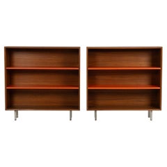 Pareja de librerías George Nelson para Herman Miller en nogal, 1950