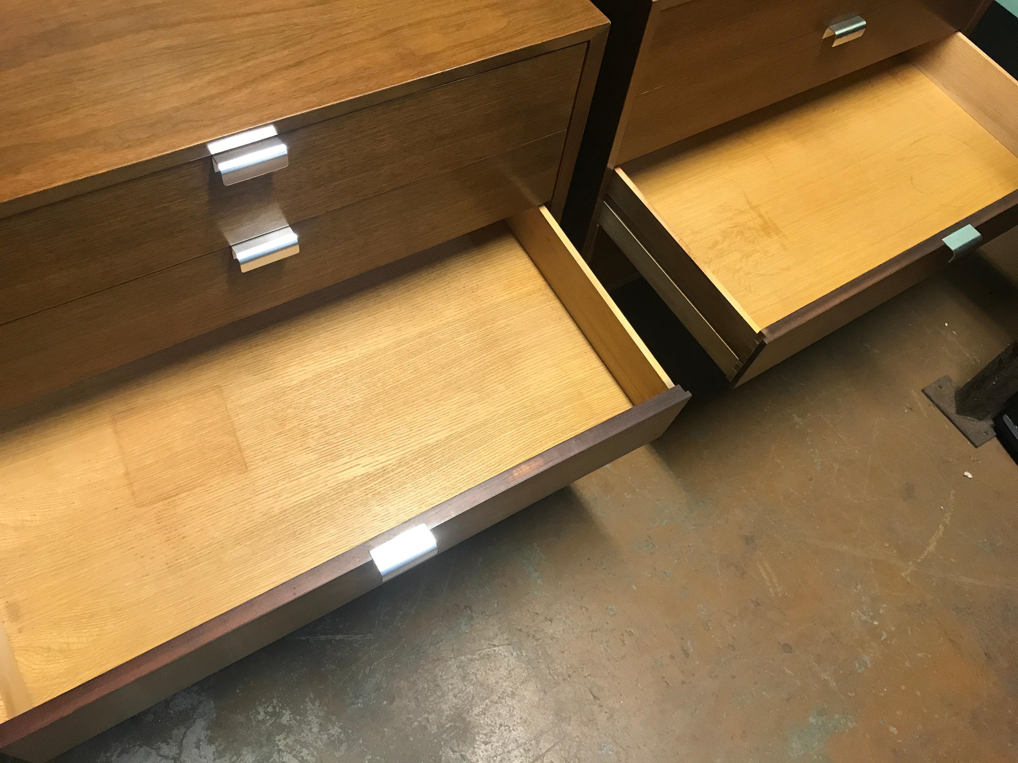 Pair of George Nelson for Herman Miller Four-Drawer Walnut Dressers with J Pulls 3