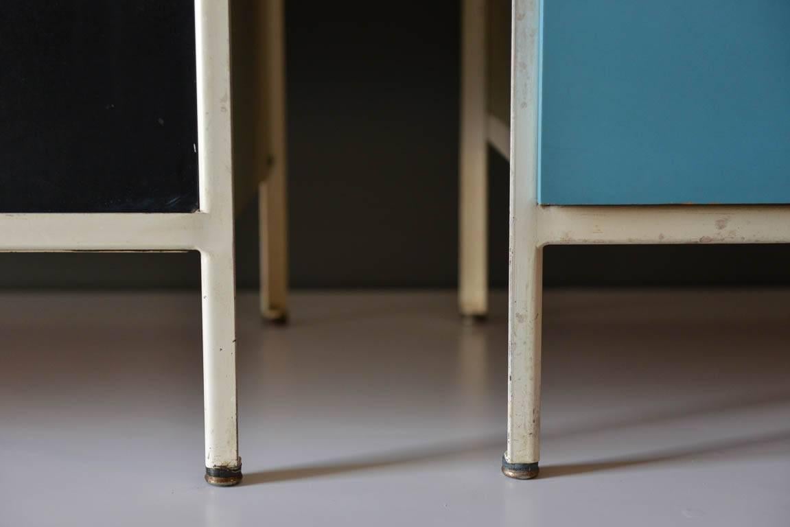 Paire d'armoires à structure en acier George Nelson pour Herman Miller:: vers 1960 3