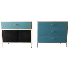 Pair of George Nelson for Herman Miller Steel Frame Cabinets, circa 1960