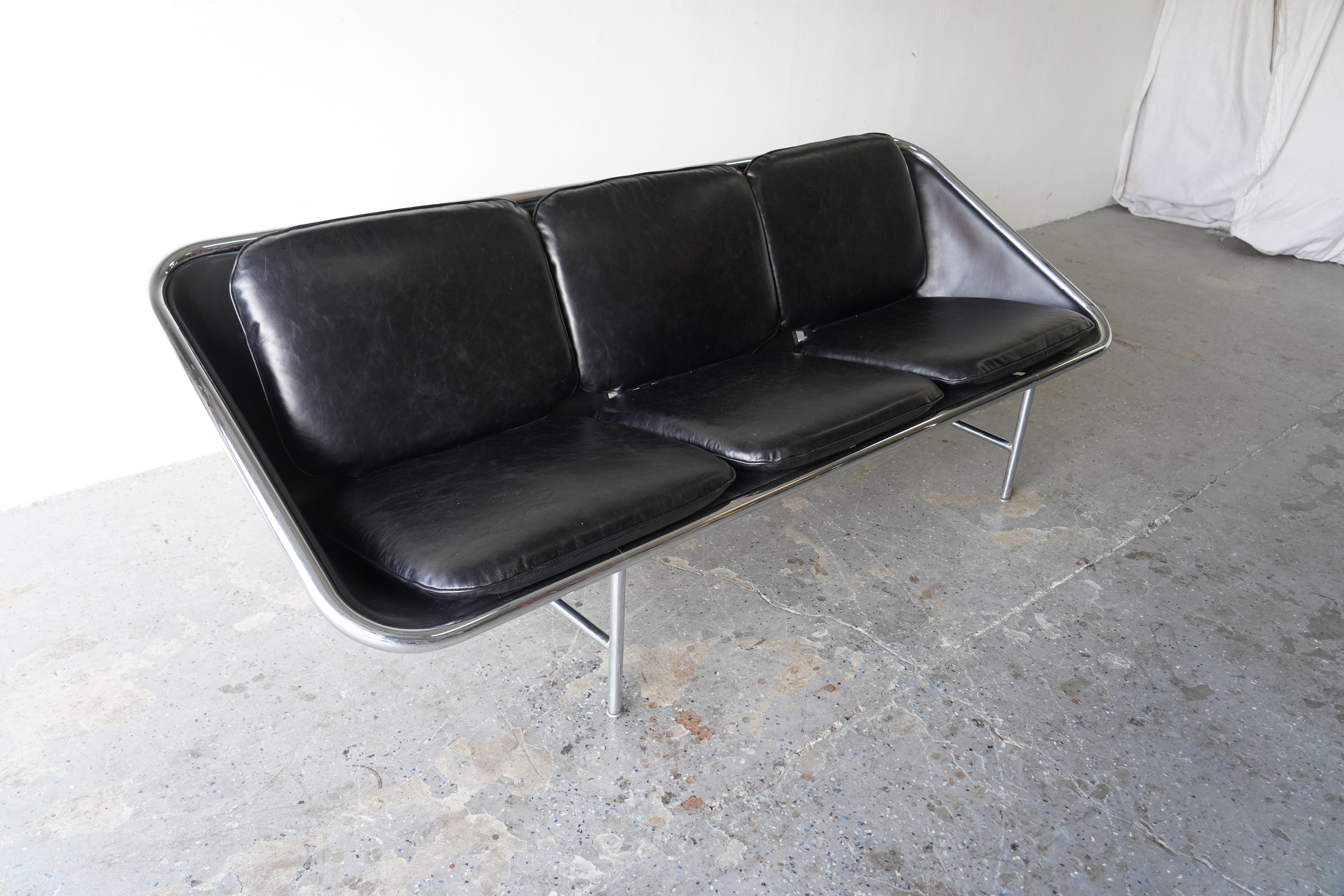 Paire de canapés en cuir George Nelson Sling MCM pour Herman Miller en vente 4