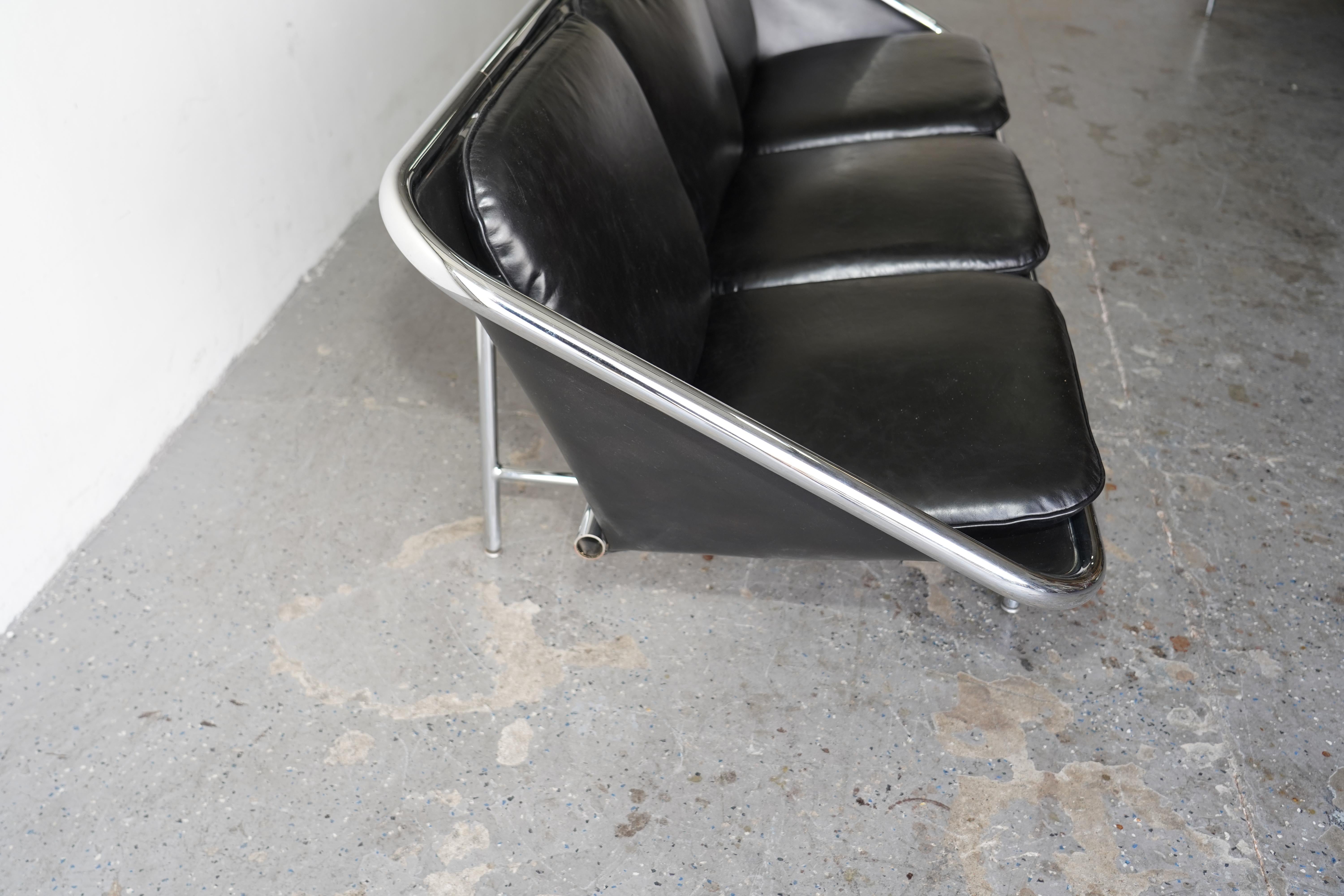 Paire de canapés en cuir George Nelson Sling MCM pour Herman Miller en vente 5