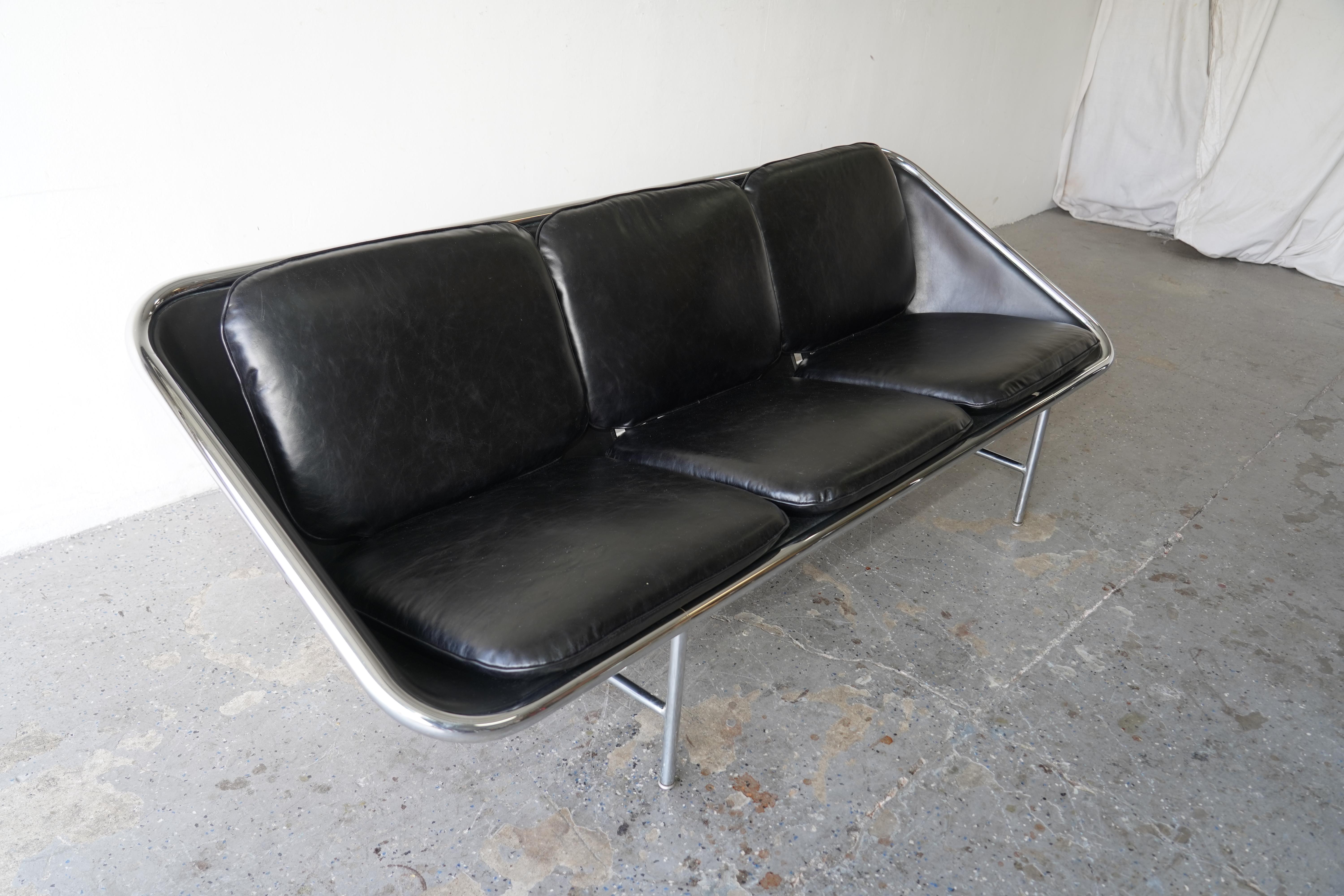 Paire de canapés en cuir George Nelson Sling MCM pour Herman Miller en vente 6