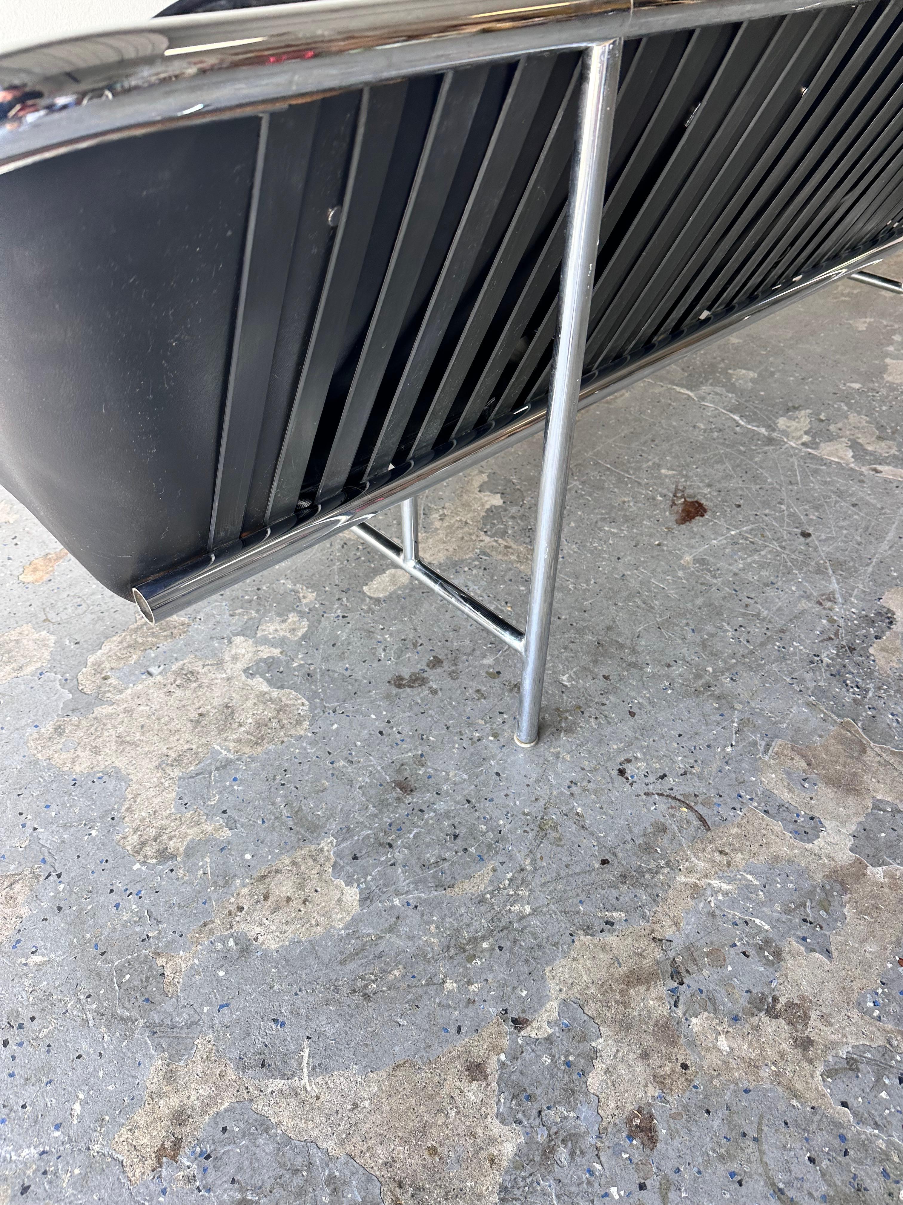 Paire de canapés en cuir George Nelson Sling MCM pour Herman Miller Bon état - En vente à Las Vegas, NV
