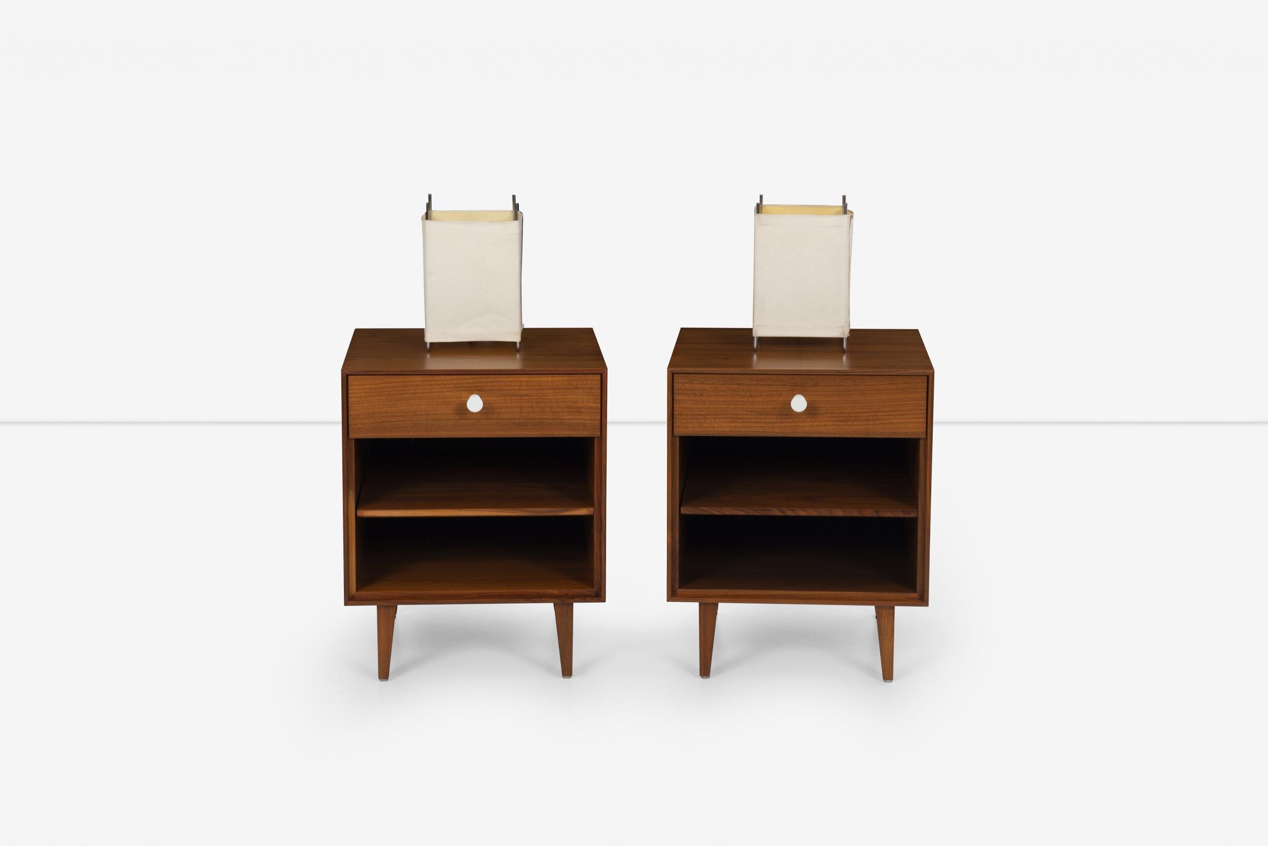 American Pair of George Nelson Thin-Edge Nightstands for Herman Miller