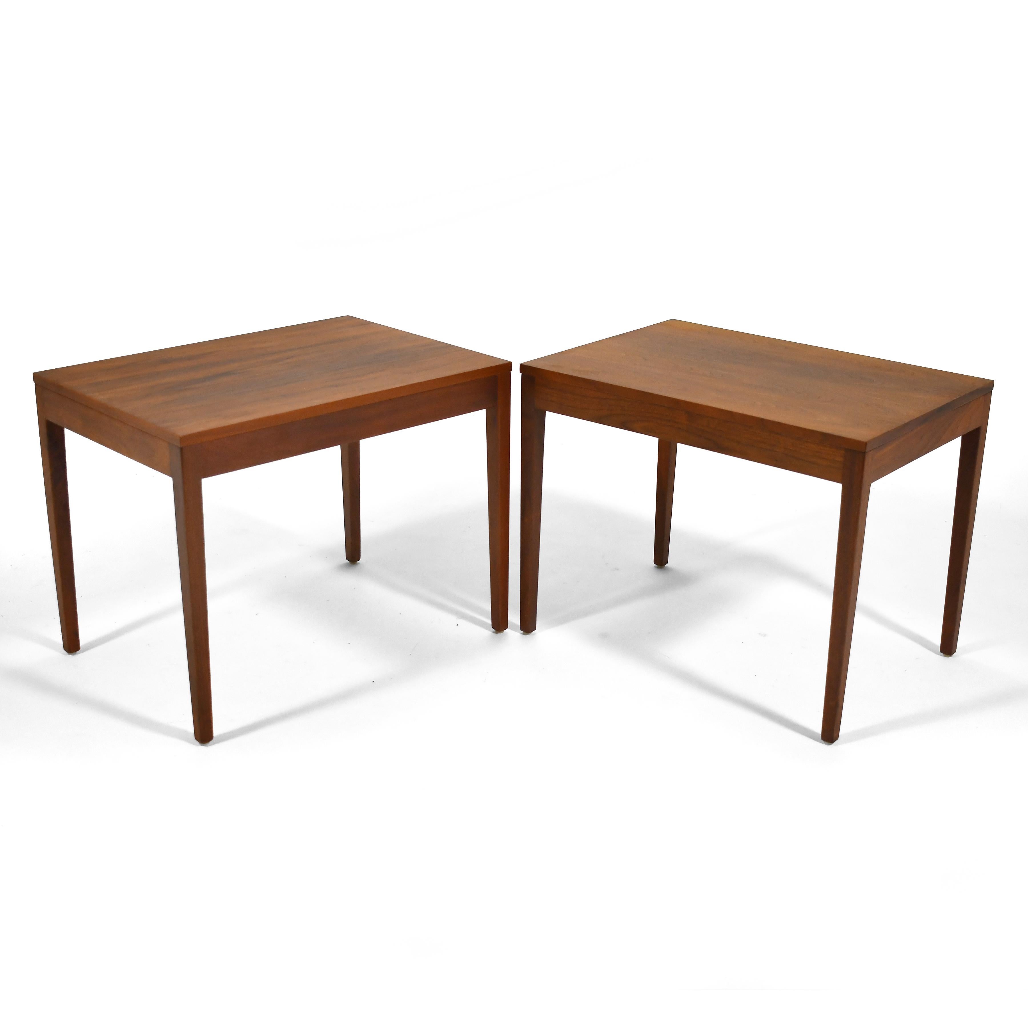 American Pair of George Nelson Walnut Side Tables by Herman Miller