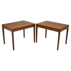 Pair of George Nelson Walnut Side Tables by Herman Miller