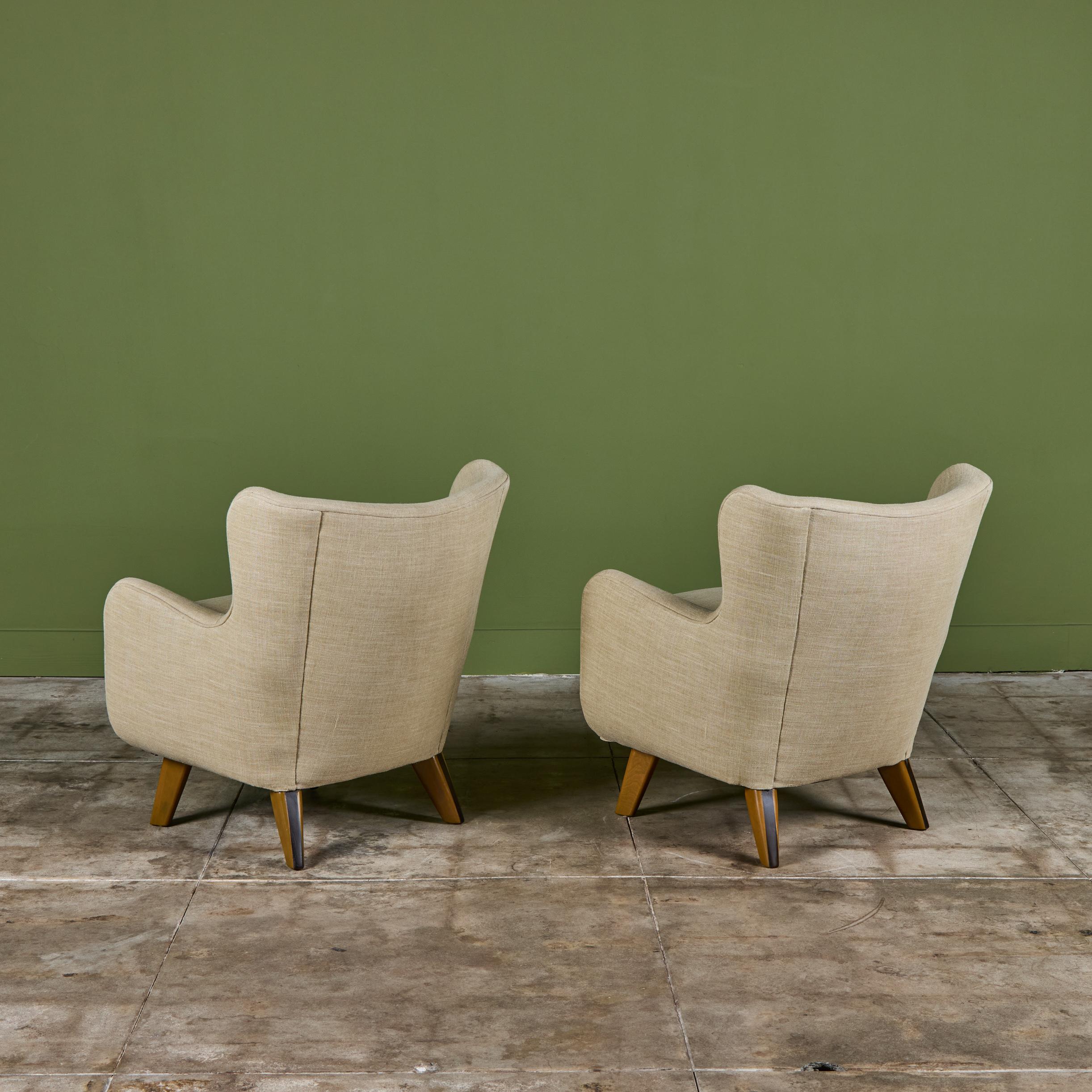 Coppia di sedie da salotto Wingback di George Nelson per Herman Miller In condizioni ottime in vendita a Los Angeles, CA