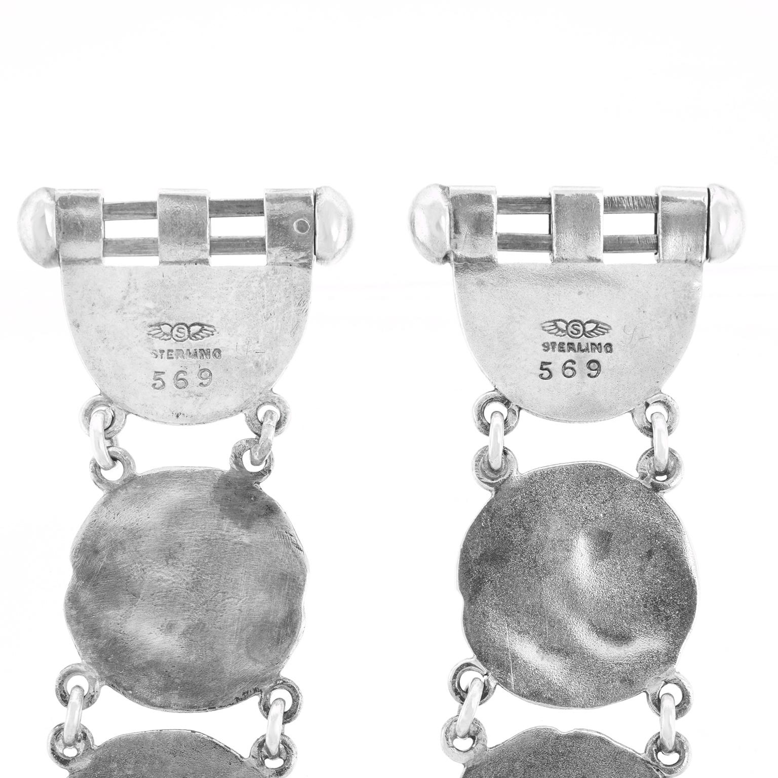 Women's or Men's Pair of George Shiebler Sterling Homeric Medallion Bracelets For Sale