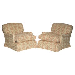 PAAR GEORGE-SMITH-CHELSEA-SESSEL MIT BLUMENMUSTER-POLSTERUNG IM HOWARD-&-SON-STIL